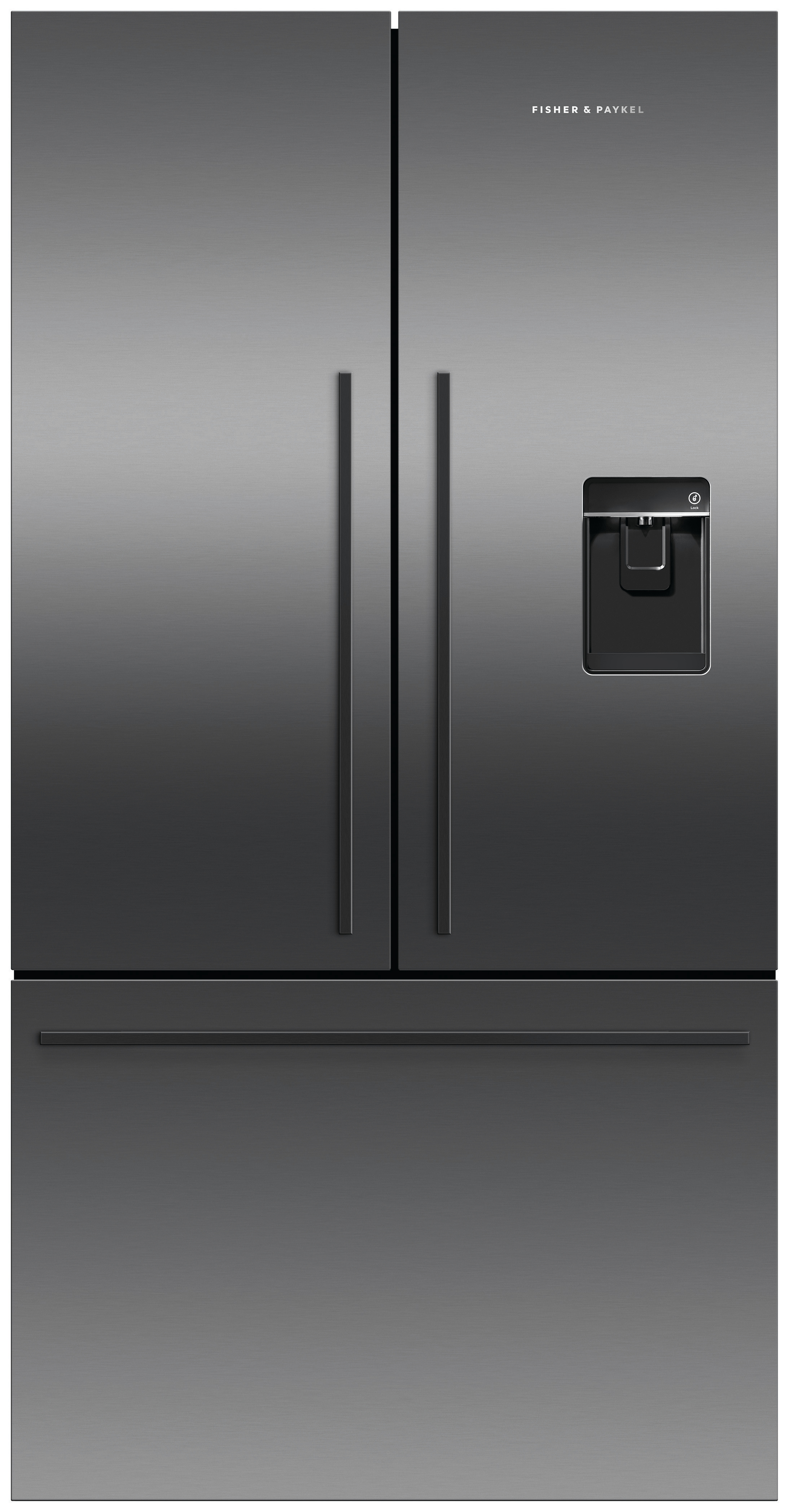 Fisher & Paykel RF540ADUB7 90cm Frost Free American Fridge Freezer - Black Stainless Steel