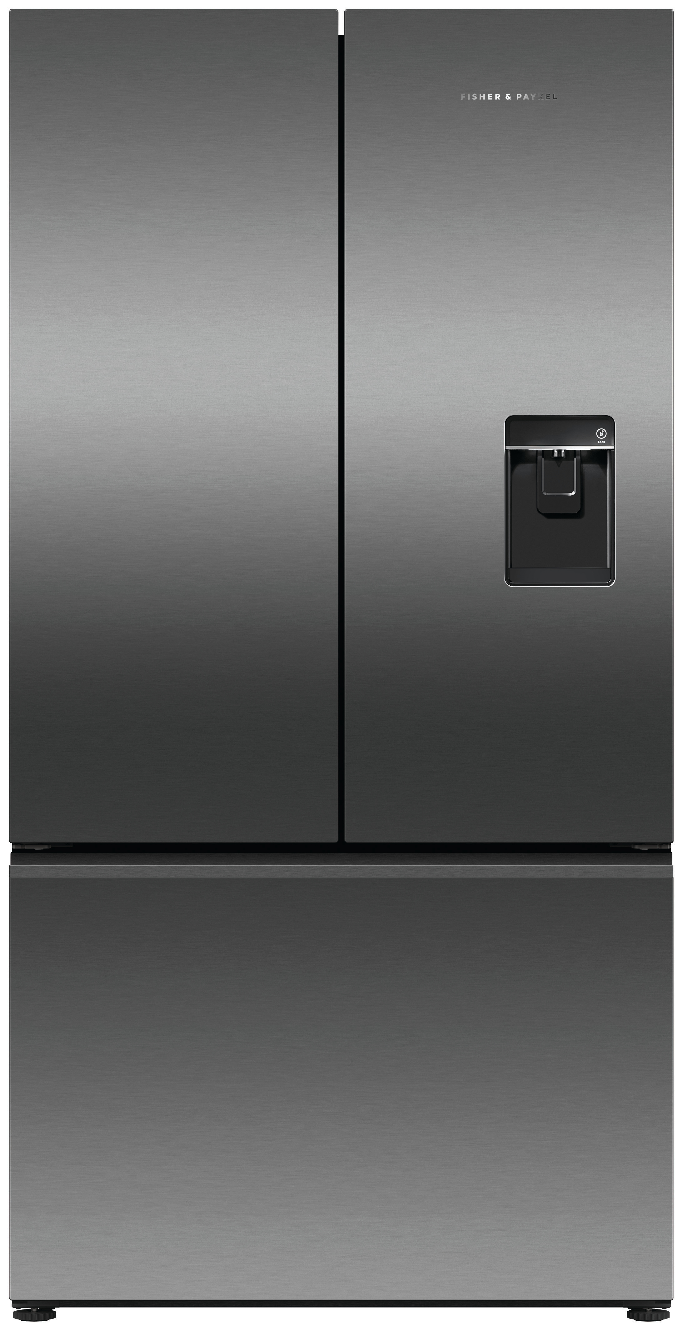 Fisher & Paykel RF540ANUB6 90cm Frost Free American Fridge Freezer - Black Stainless Steel