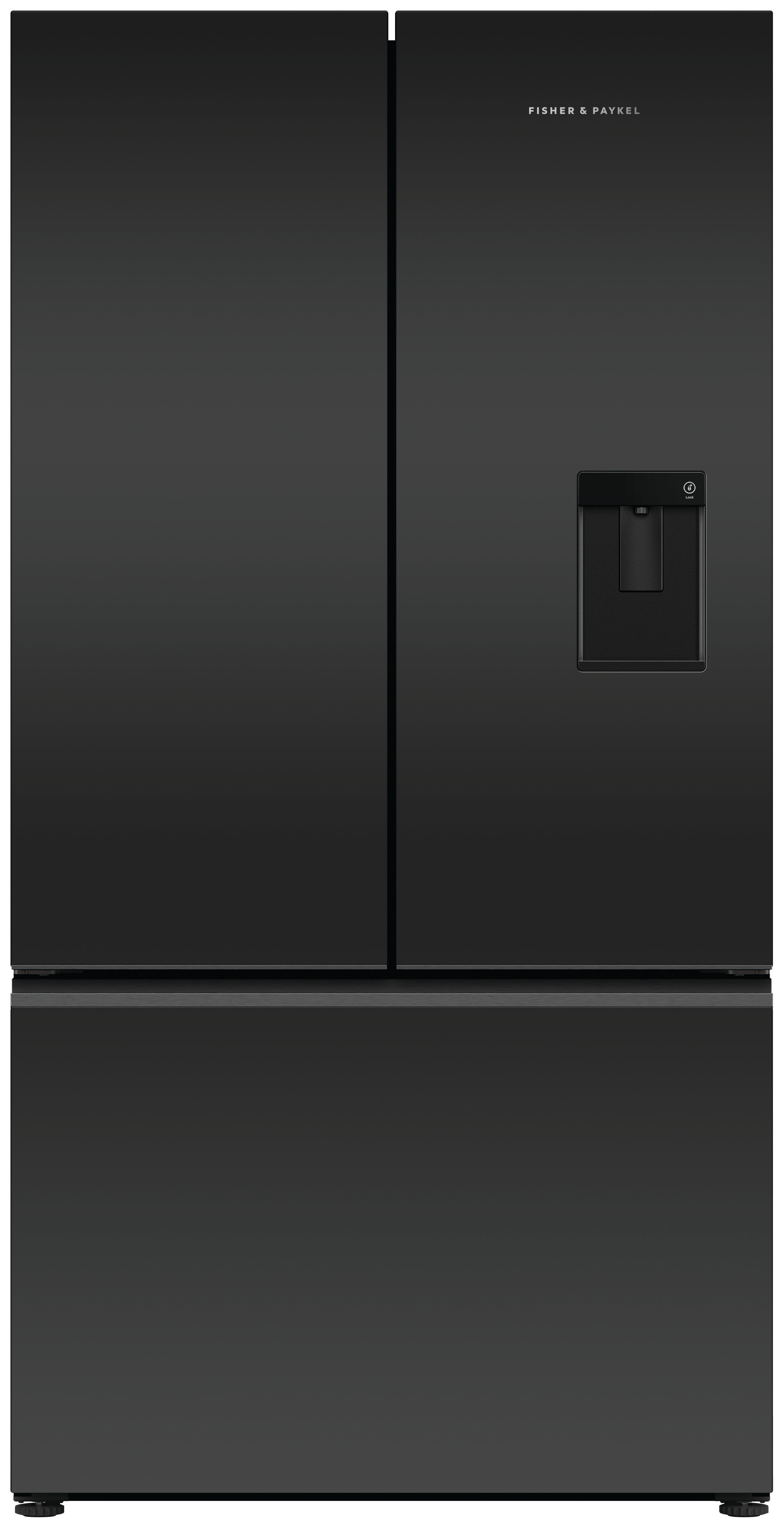 Fisher & Paykel RF540AZUB6 90cm 70/30 Frost Free American Fridge Freezer - Black Stainless Steel