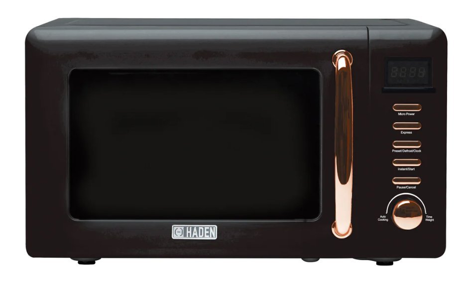 Haden 197061 20 Litres Single Microwave - Black & Copper