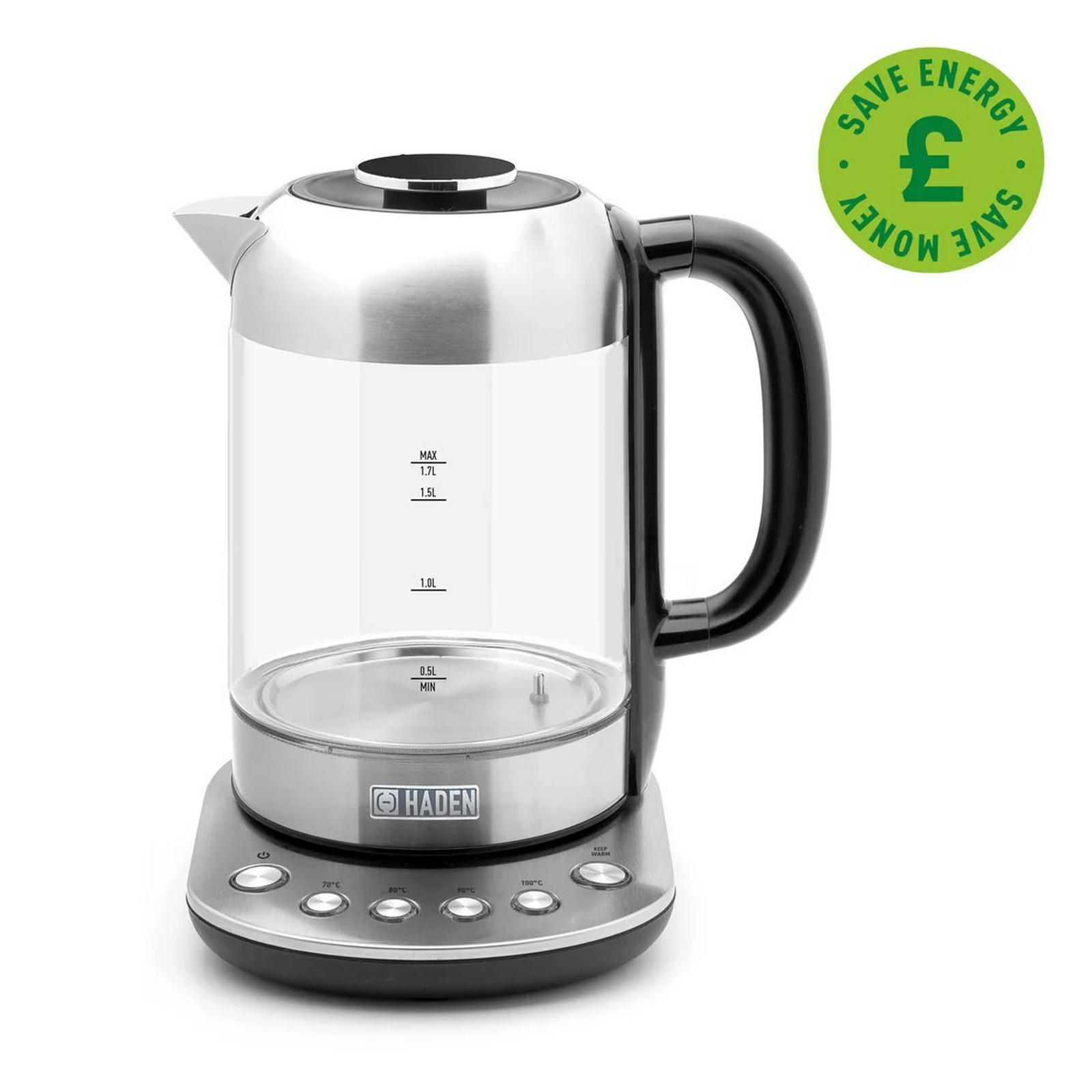 Haden 197207 1.7 Litres Jug Kettle - Clear