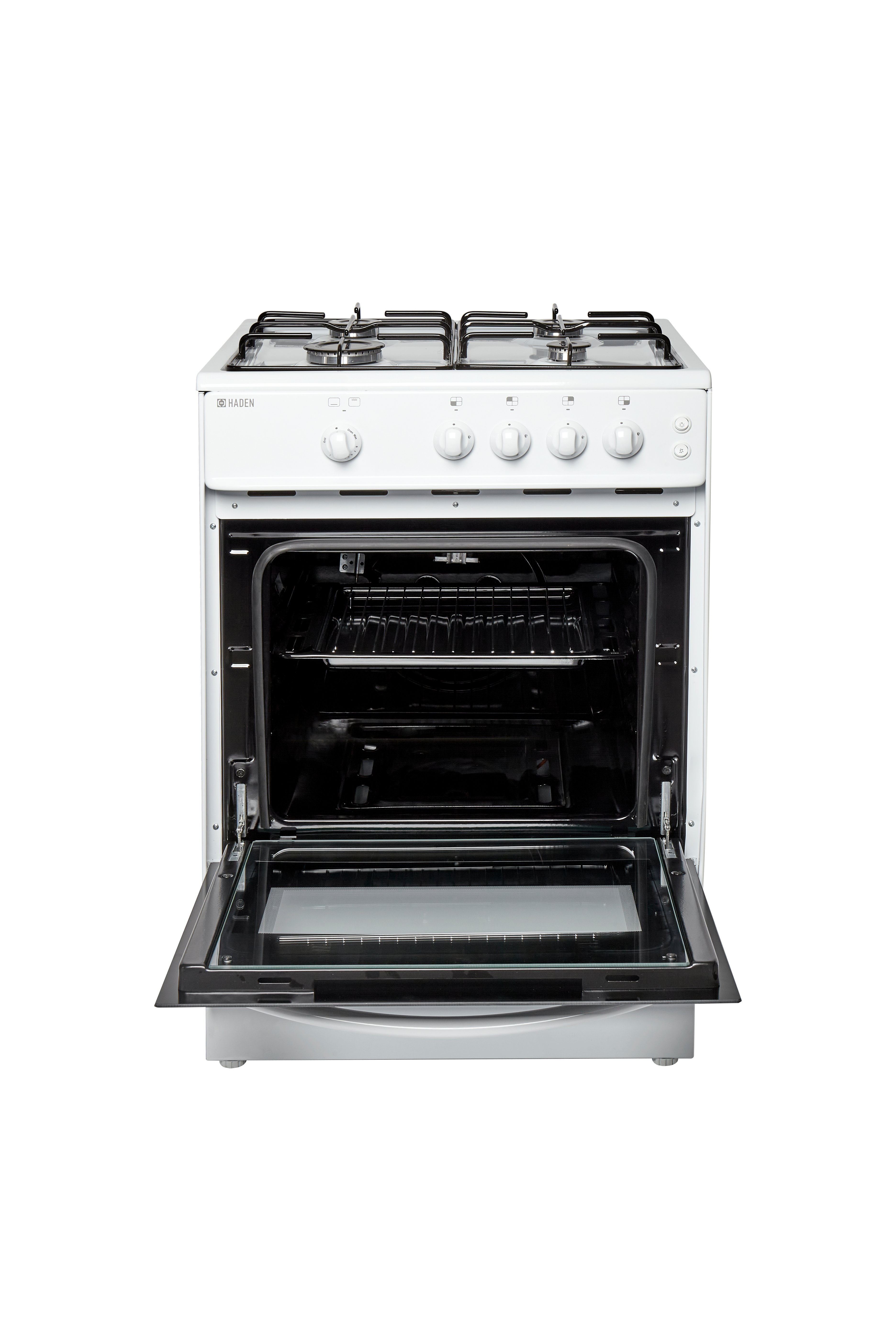 Haden HGS60W 60cm Gas Single Cavity Cooker - White