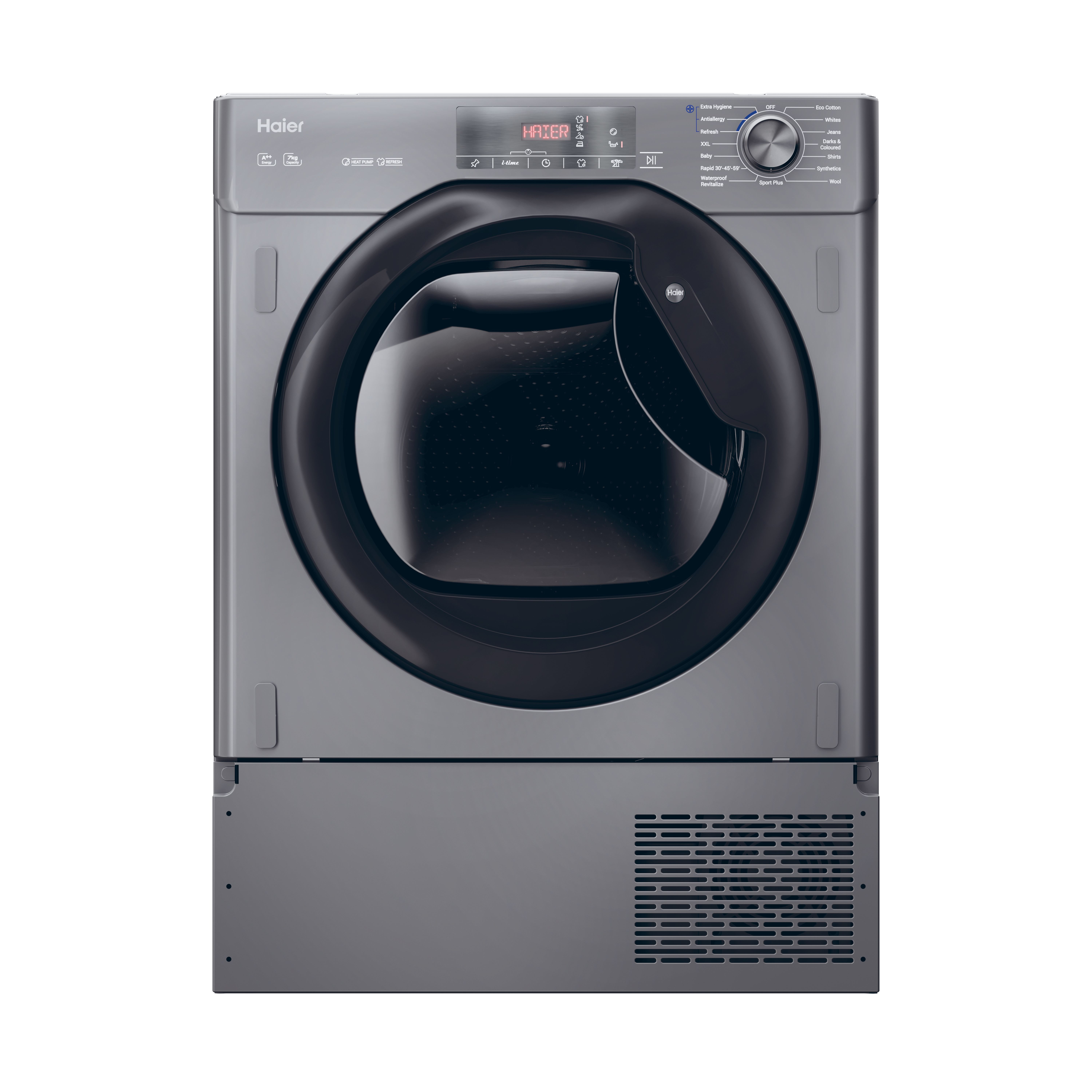 Haier HDB4 H7A2TBERX8 7kg Built in Tumble Dryer - Graphite