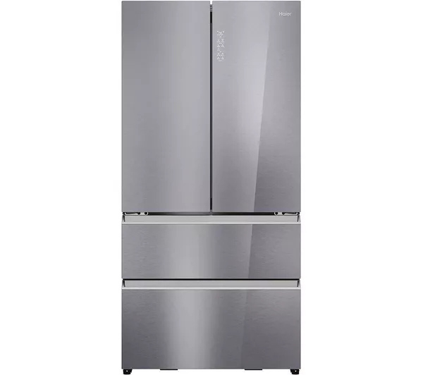 Haier HFR79F19EFGK Total No Frost French Door Fridge Freezer - Glass Inox