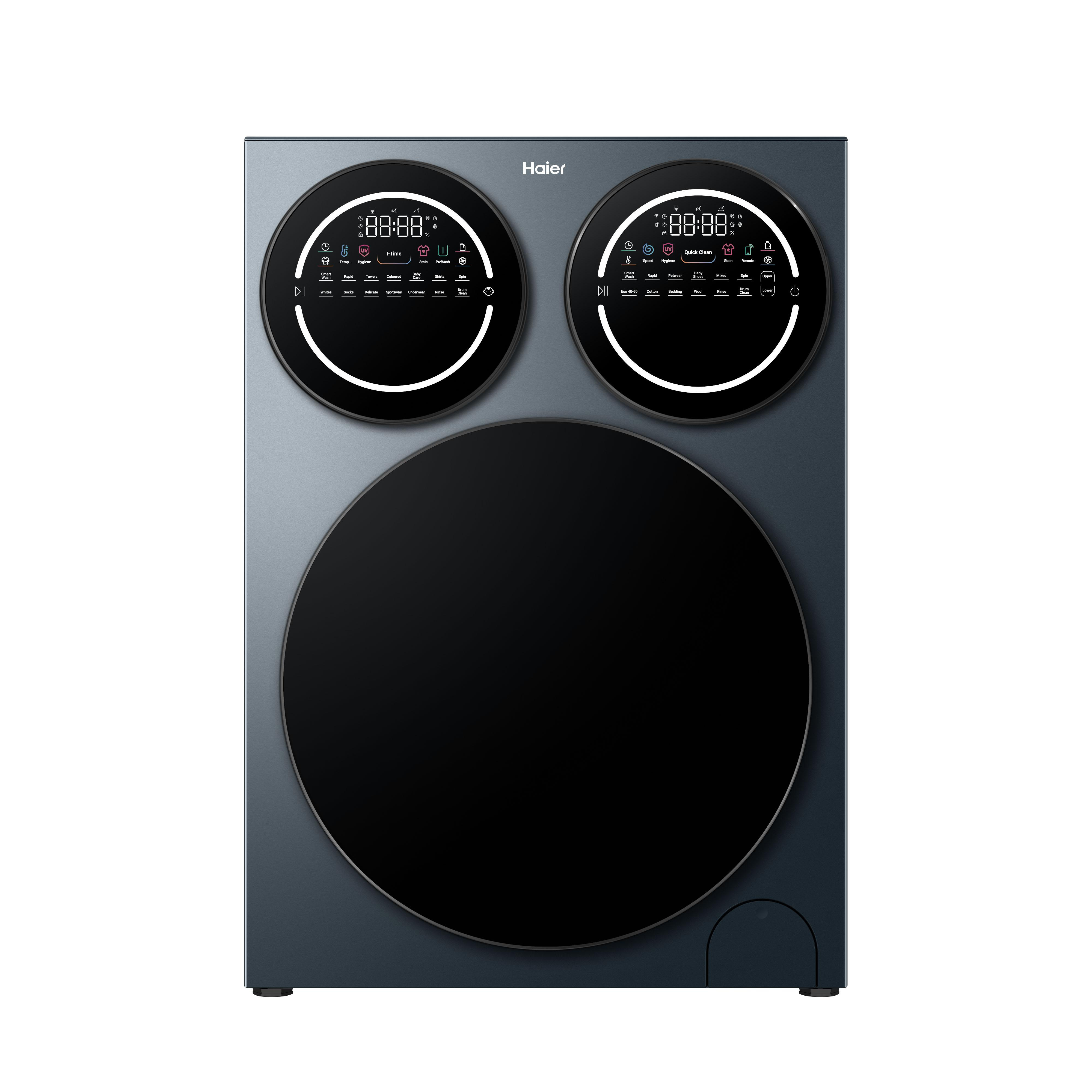 Haier HW12BD14697CU1UK 10kg+1kg+1kg 1400 Spin Multi Washing Machine - Graphite