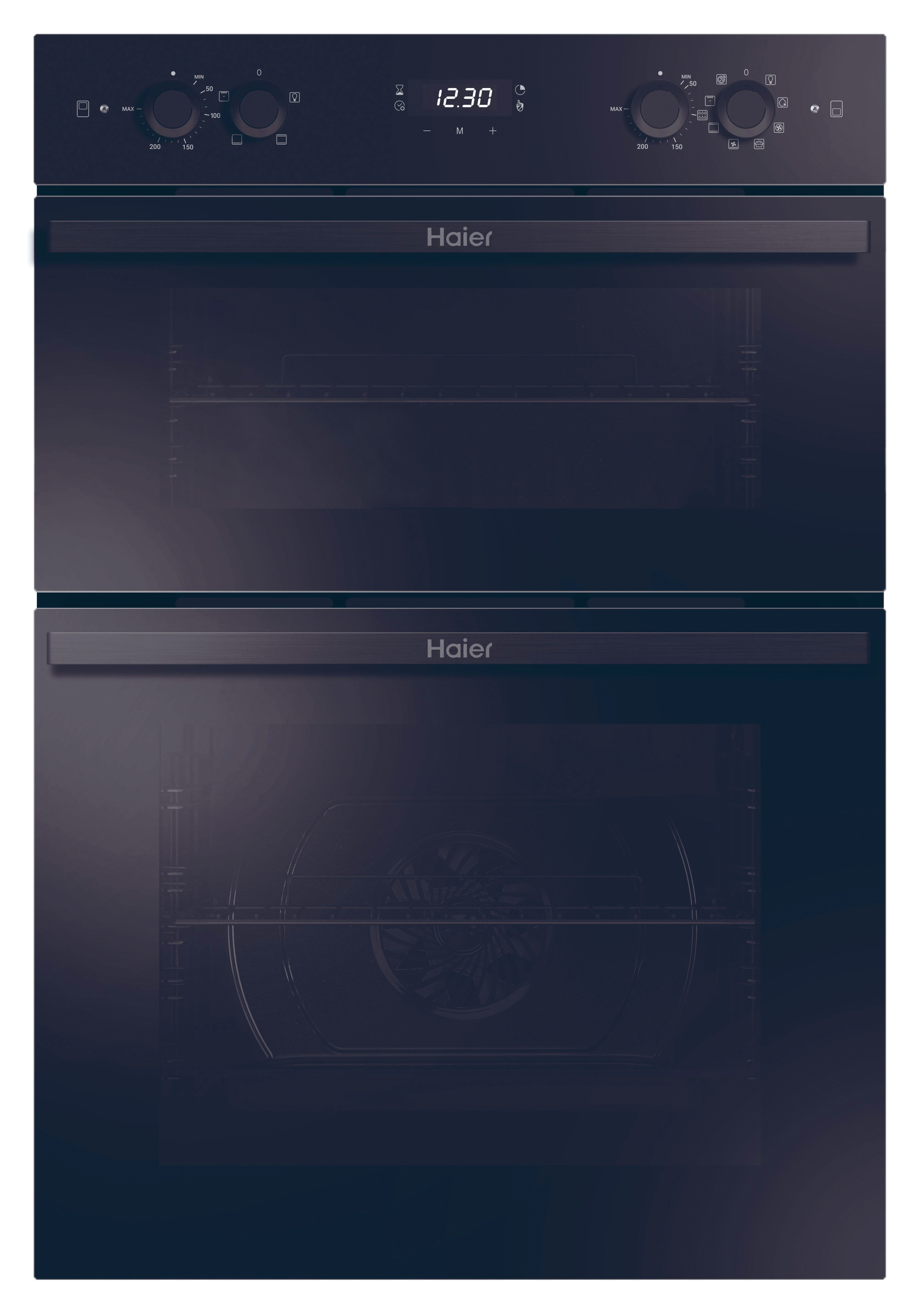 Haier Series 2 HWO9M2M5B Double Electric Oven - Black