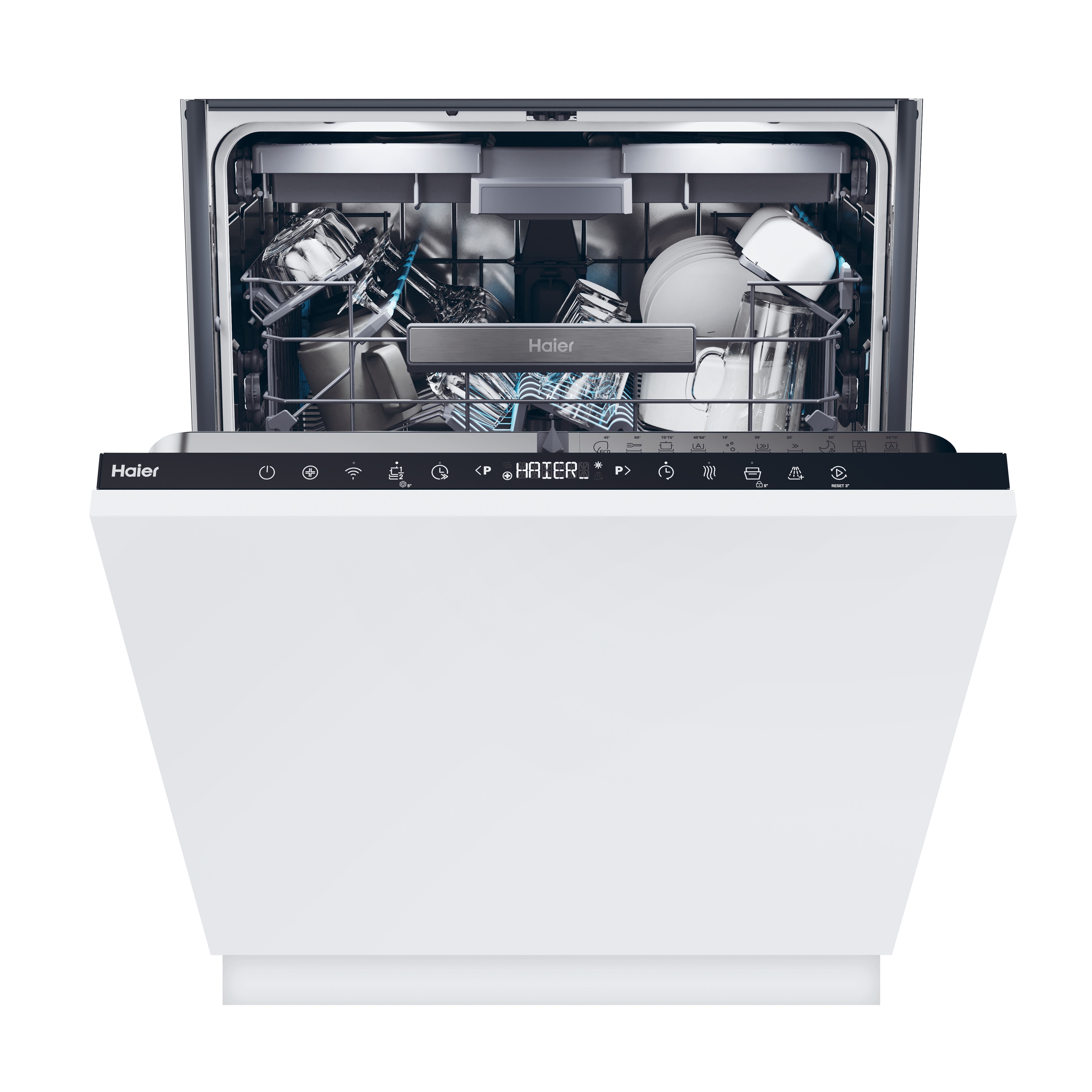 Haier XI 6C4S3FSB-80 Washlens Plus Integrated Dishwasher - 16 Place Settings