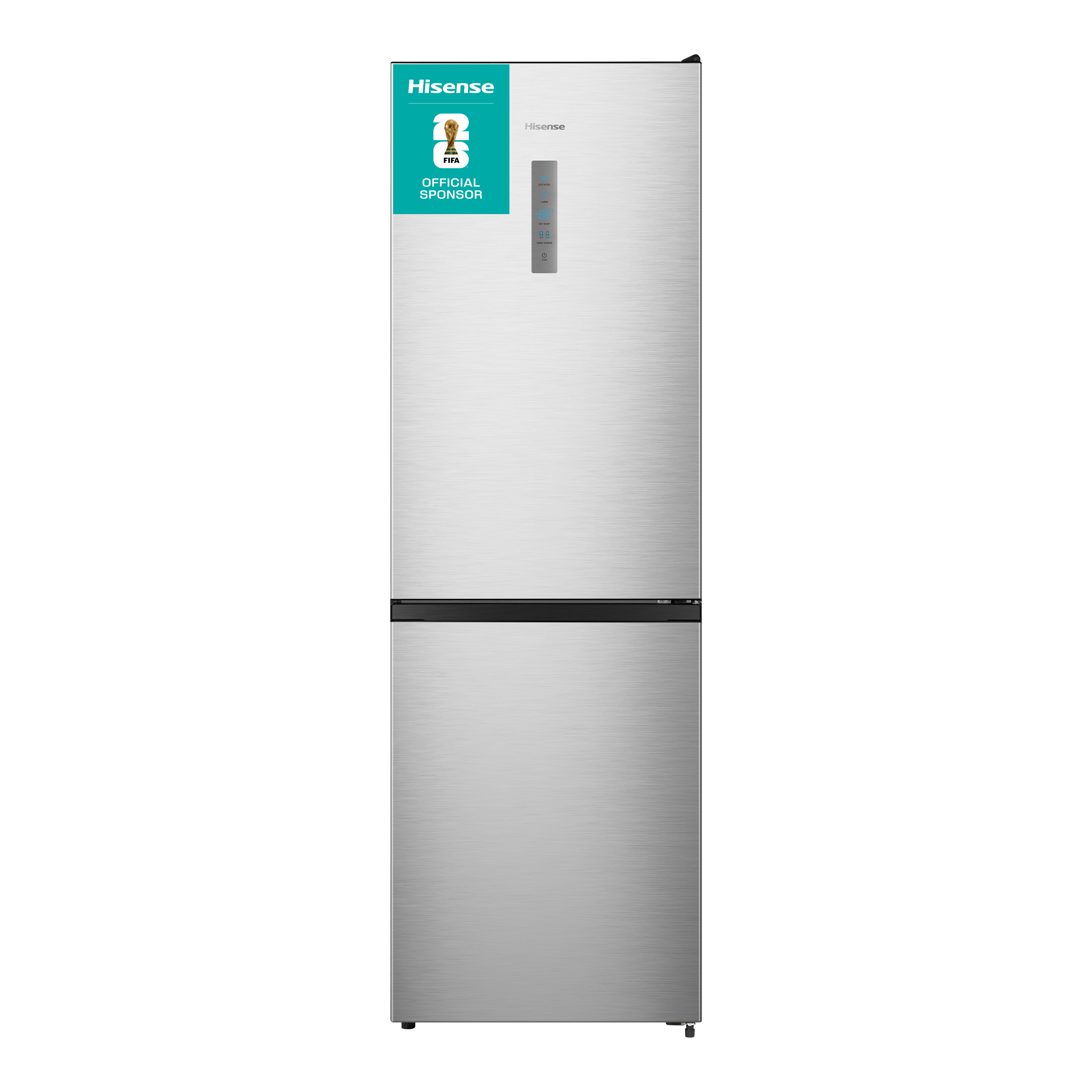 Hisense RB395N4BCE 60/40 Total No Frost Fridge Freezer - Stainless Steel 