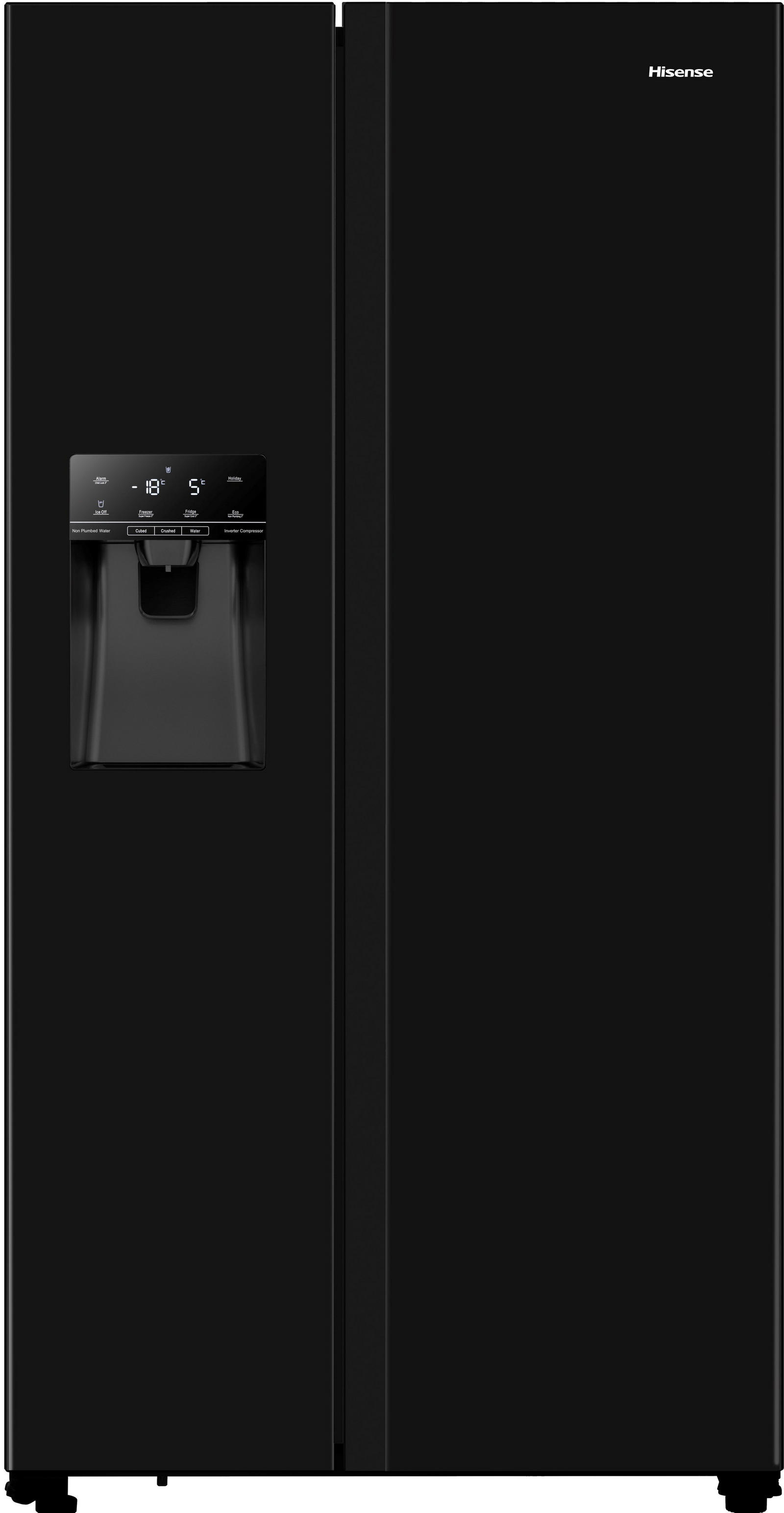 Hisense RS694N4TBE 91cm 70/30 Frost Free American Fridge Freezer - Black