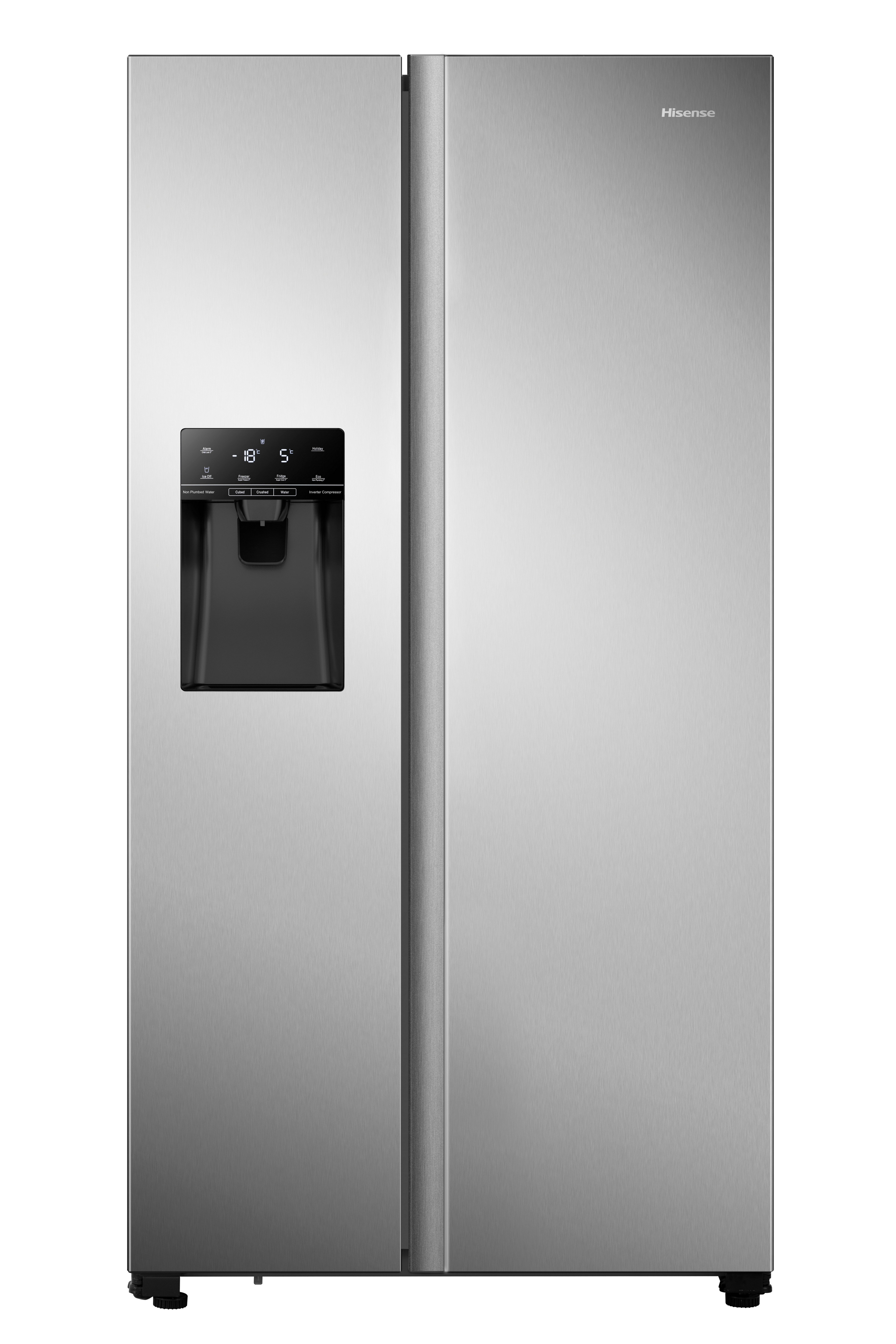 Hisense RS694N4TCF 91cm Frost Free PureFlat American Style Fridge Freezer - Stainless Steel