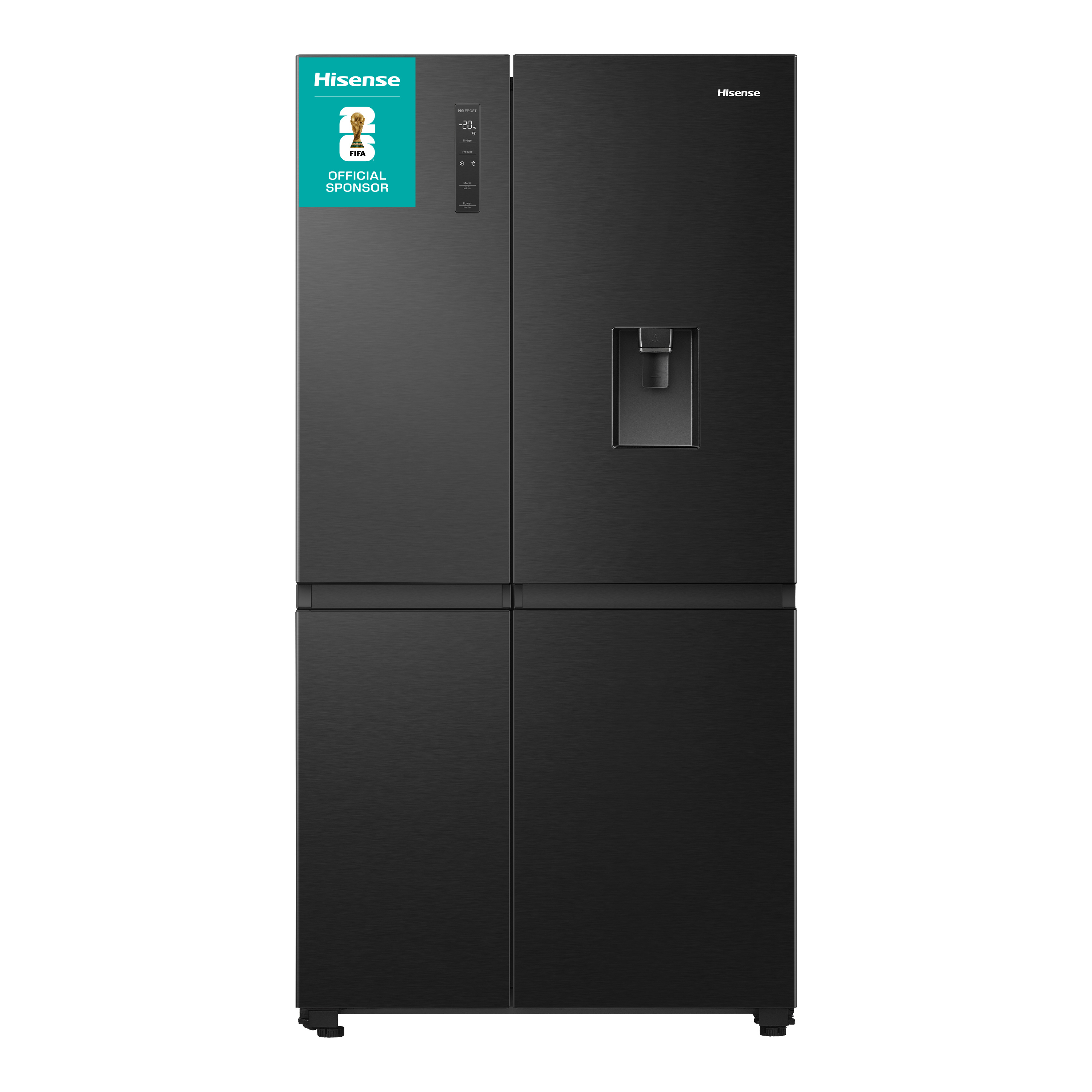 Hisense RS840N4WFE 60/40 91cm Frost Free American Fridge Freezer - Black Stainless Steel