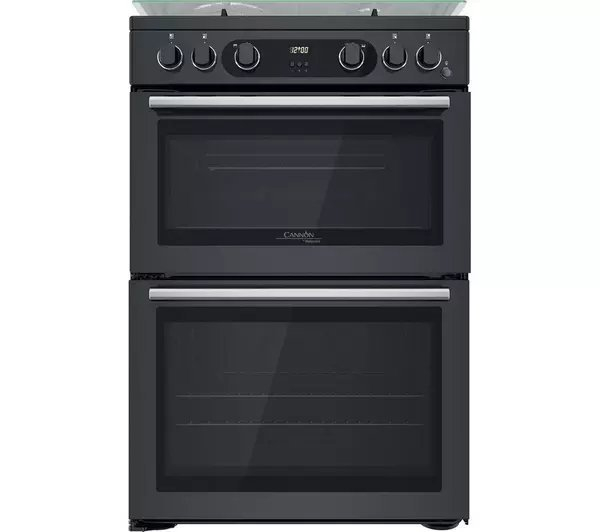 Hotpoint CD67G0C2CA 60cm Double Gas Cooker - Dark Grey