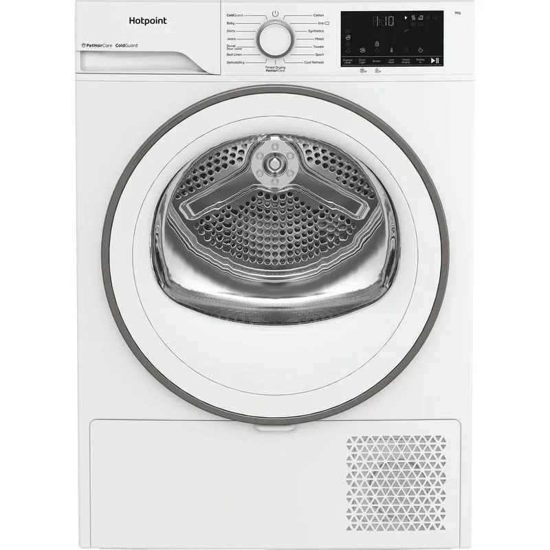 Hotpoint CHD93MWWSUK 9kg Heat Pump Tumble Dryer with Pet Hair Care - White