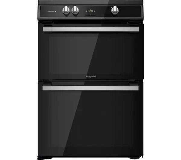 Hotpoint HDT67I9HM2C 60cm Double Oven Electric Cooker with  Induction Hob - Black