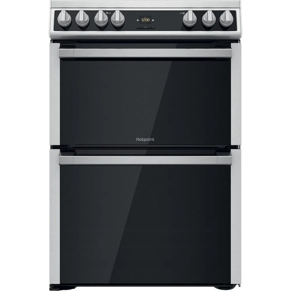 Hotpoint HDT67V9H2CX 60cm Double Oven Electric Cooker with Ceramic Hob - Stainless Steel