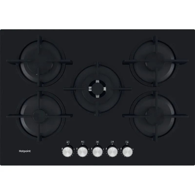 Hotpoint HGS72SBK 73cm Gas Hob - Black