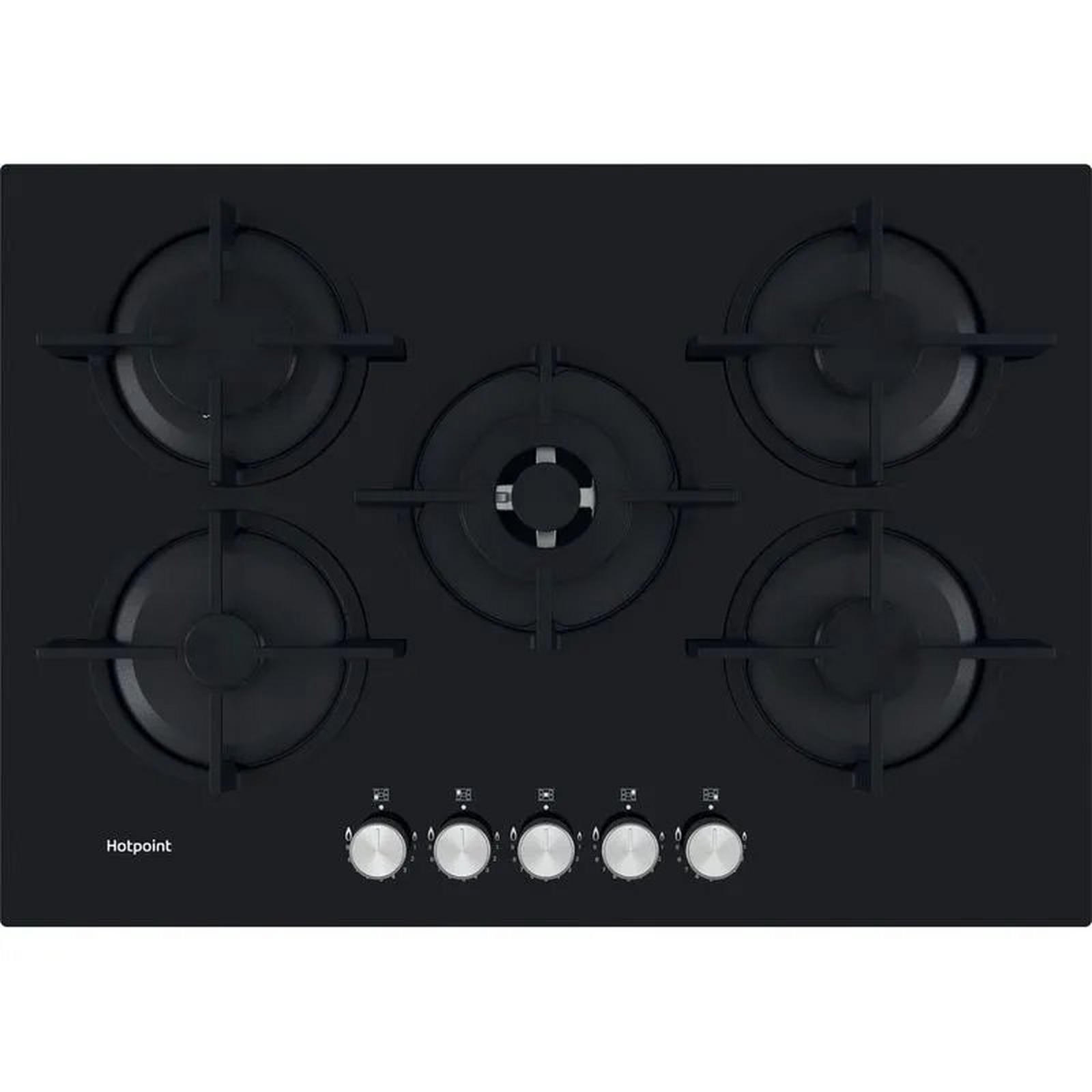 Hotpoint HGS72SBK 73cm Gas Hob - Black