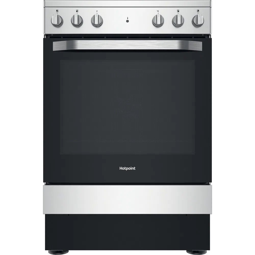 Hotpoint HS67V5KHX 60cm Double Oven Electric Cooker with Ceramic Hob - Stainless Steel