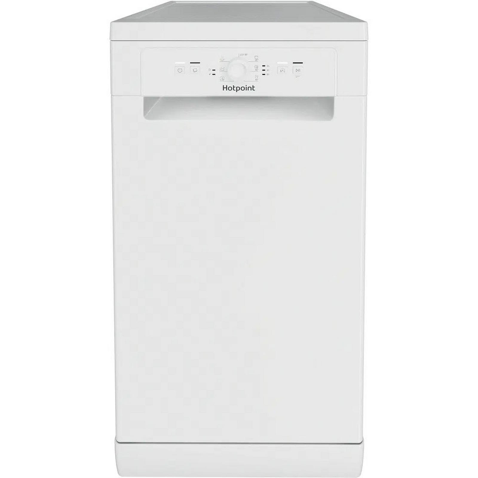 Hotpoint HSFE1B19UKN Freestanding Slimline Dishwasher - White