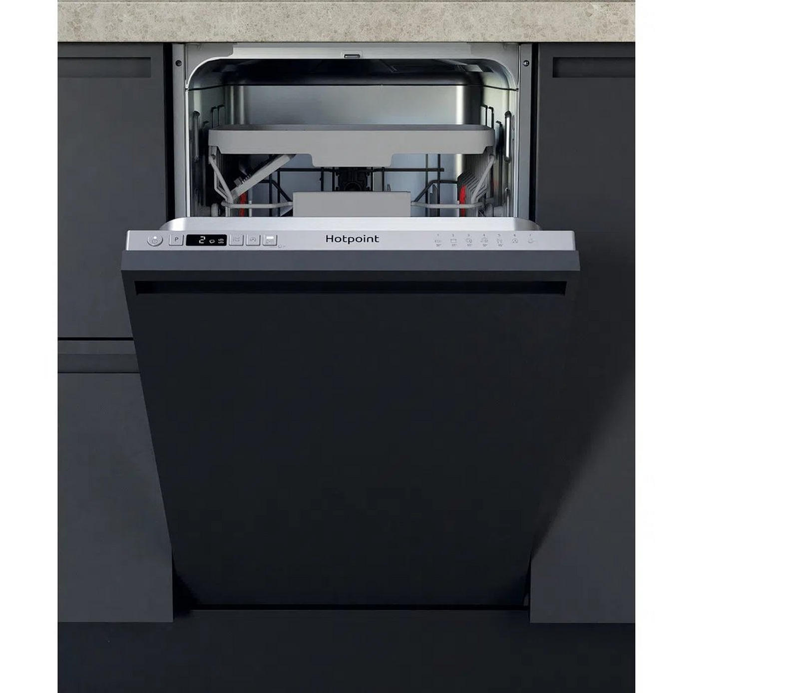 Hotpoint HSIC3M19CUKN Built-In Slimline Dishwasher
