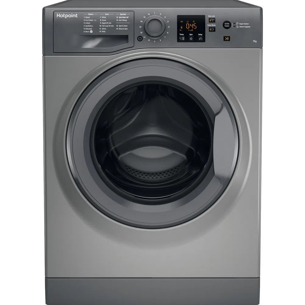 Hotpoint NSWF743UGGUKN 7kg 1400 Spin Washing Machine - Graphite