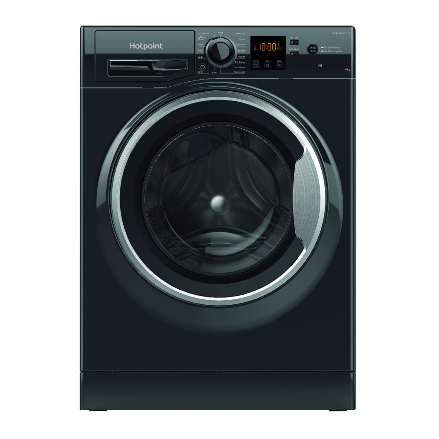 Hotpoint NSWF946BSUK 9kg 1400 Spin  Washing Machine - Black