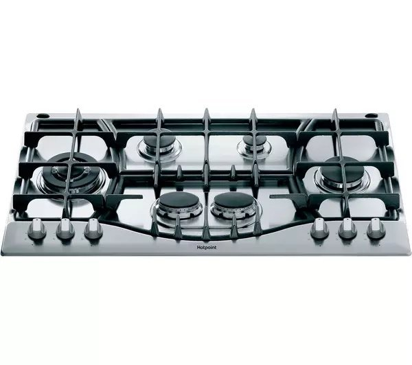 Hotpoint PHC961TSIXH 87cm Flame Control Gas Hob - Inox
