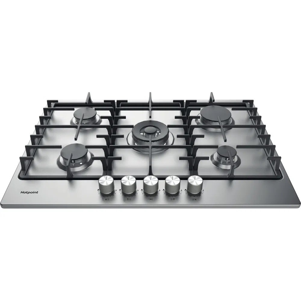 Hotpoint PPH75GDFIXUK 75cm Gas Hob - Silver