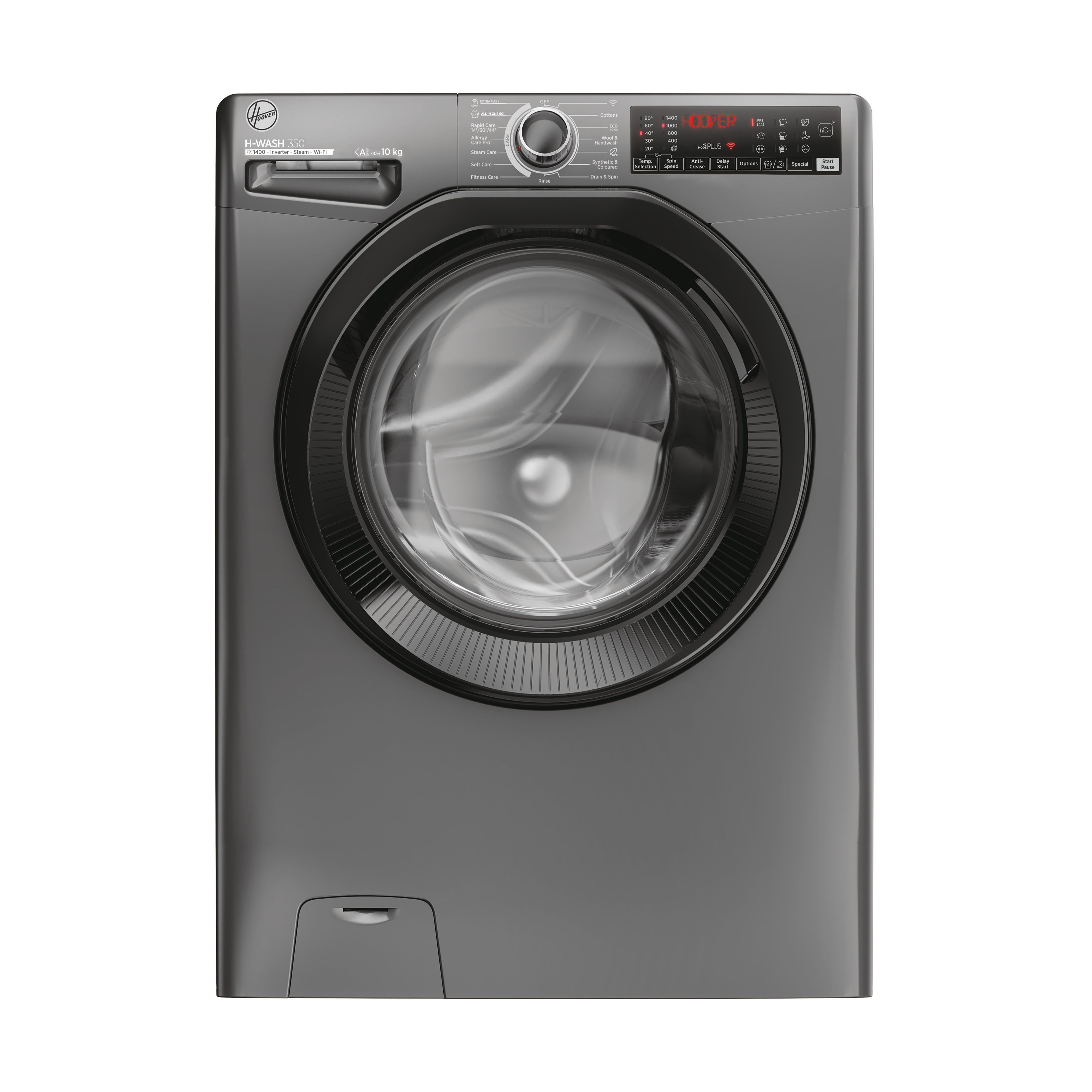 Hoover H3WPS4106TAMBR 10kg, 1400 Spin Washing Machine - Graphite