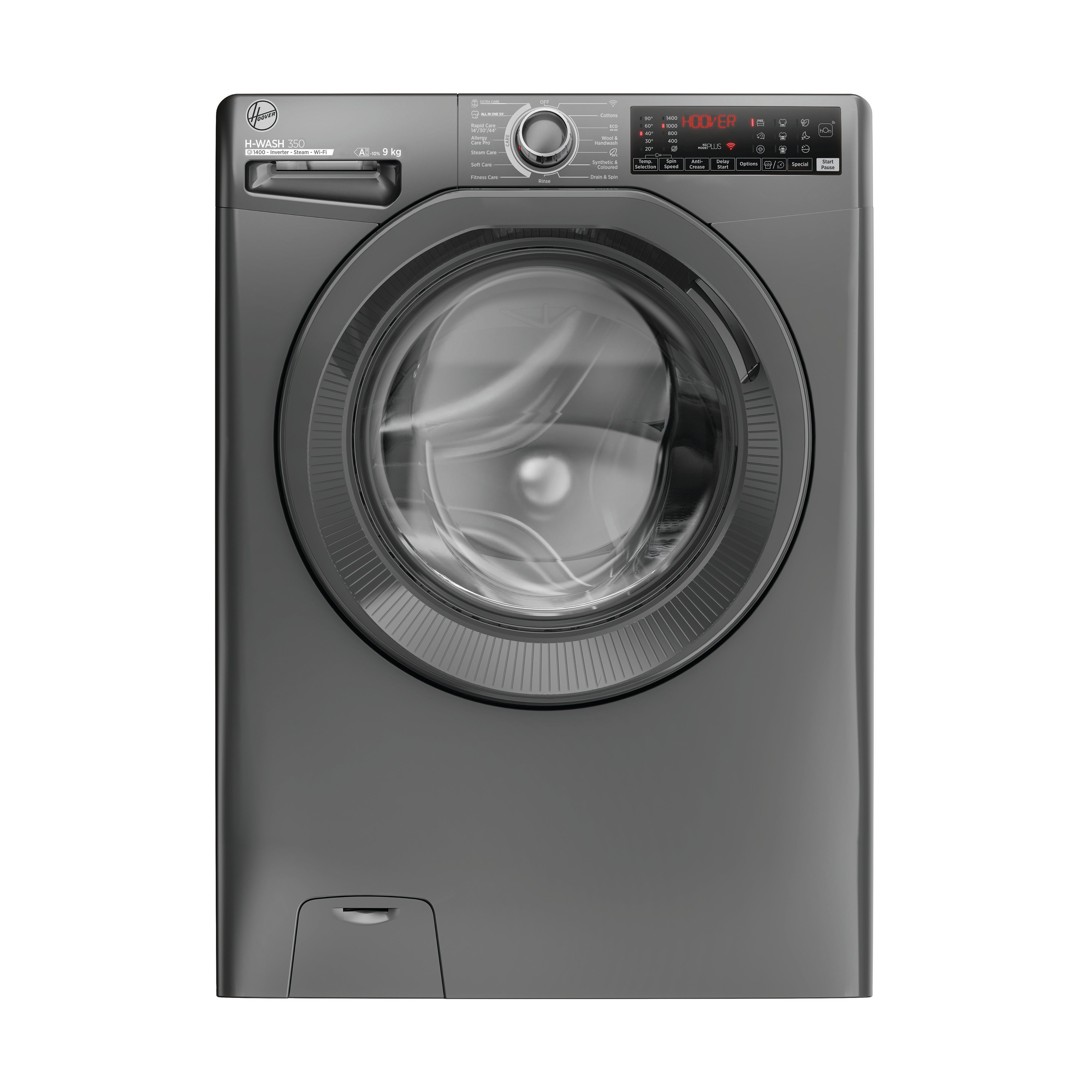 Hoover H3WPS496TMRR6 9kg 1400 Spin Washing Machine - Graphite 