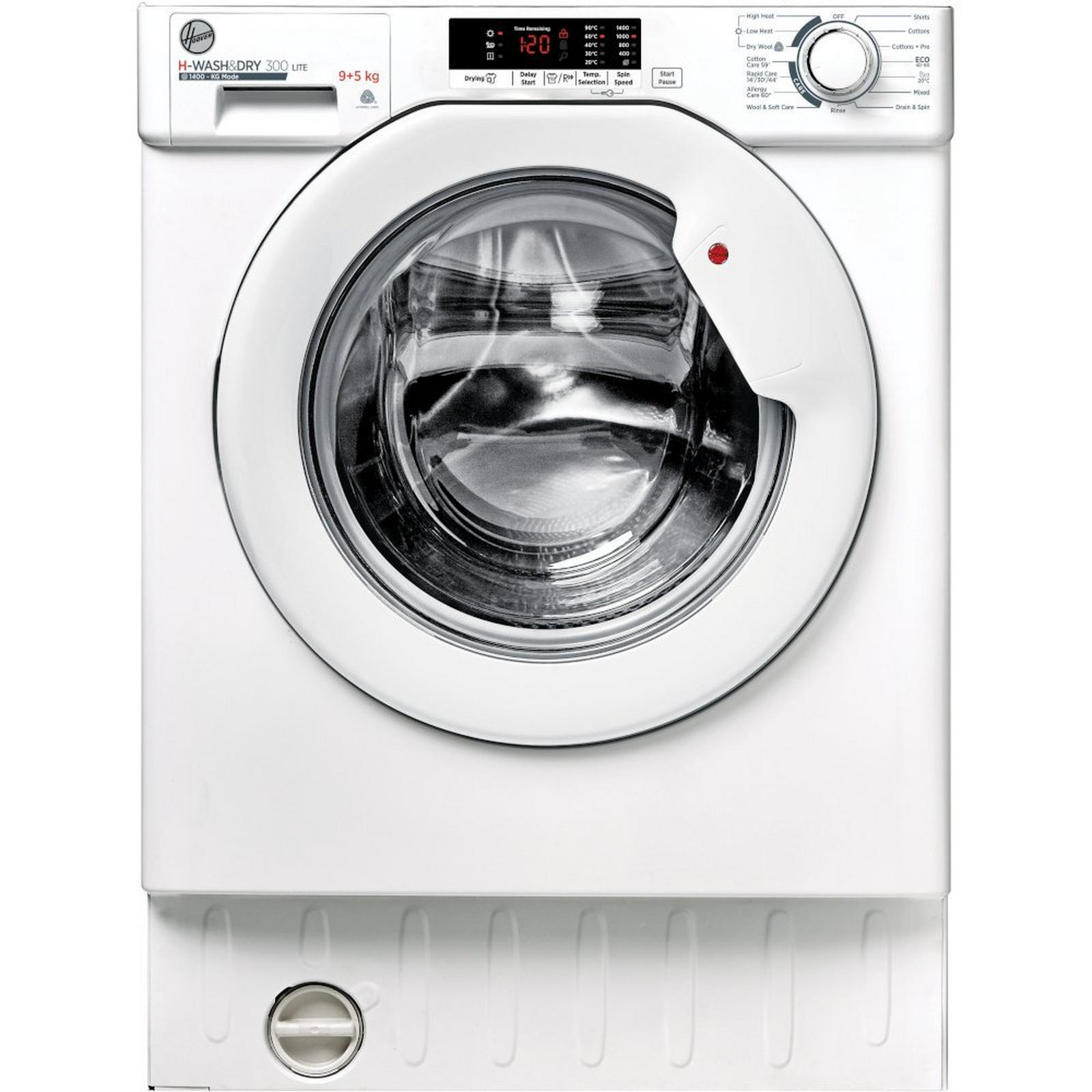 Hoover HBD495D2E/1-80 9kg/5kg 1400 Spin Integrated Washer Dryer - White