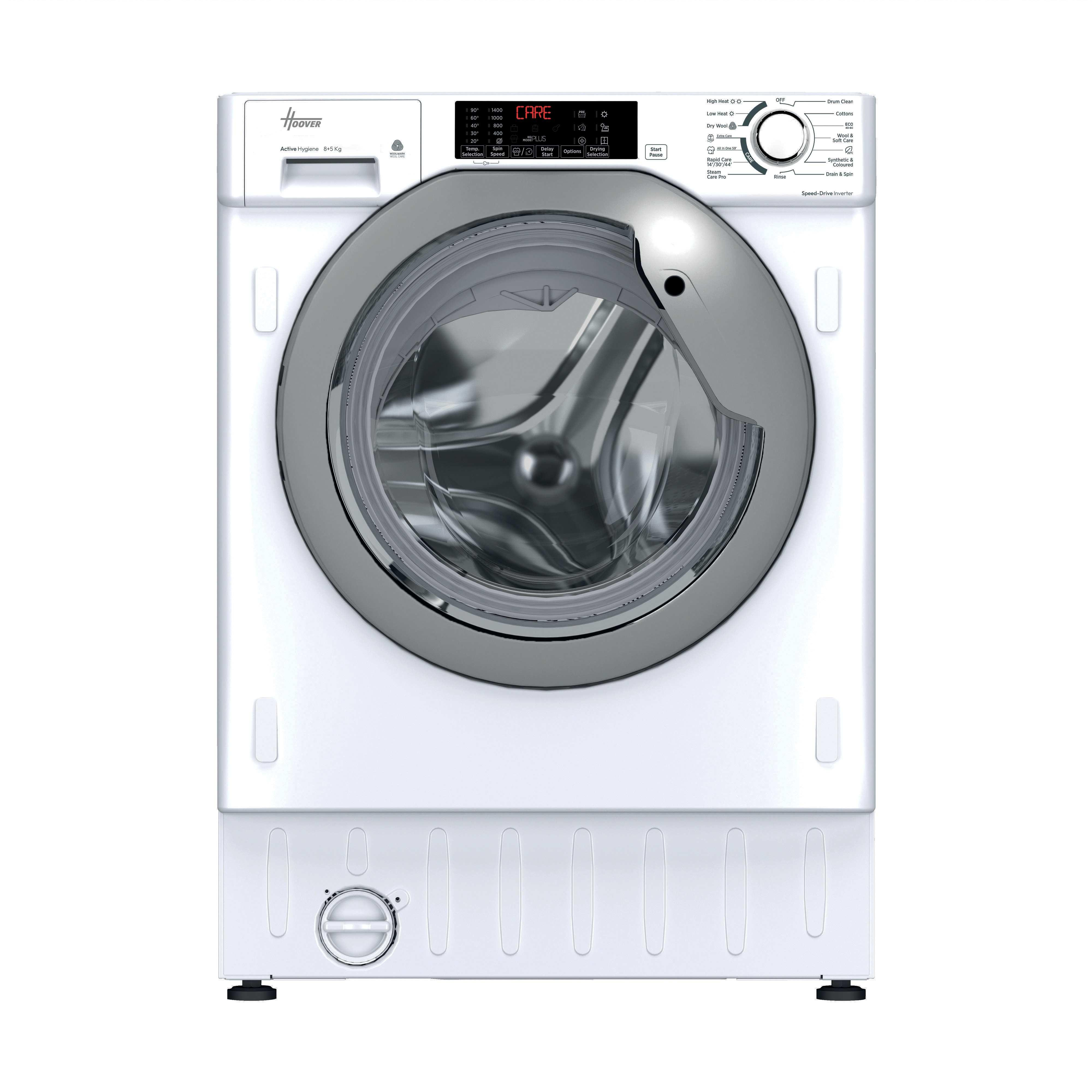 Hoover HBDS 4854DMS5-8, 8kg/5kg 1400 Spin Built in Washer Dryer - White