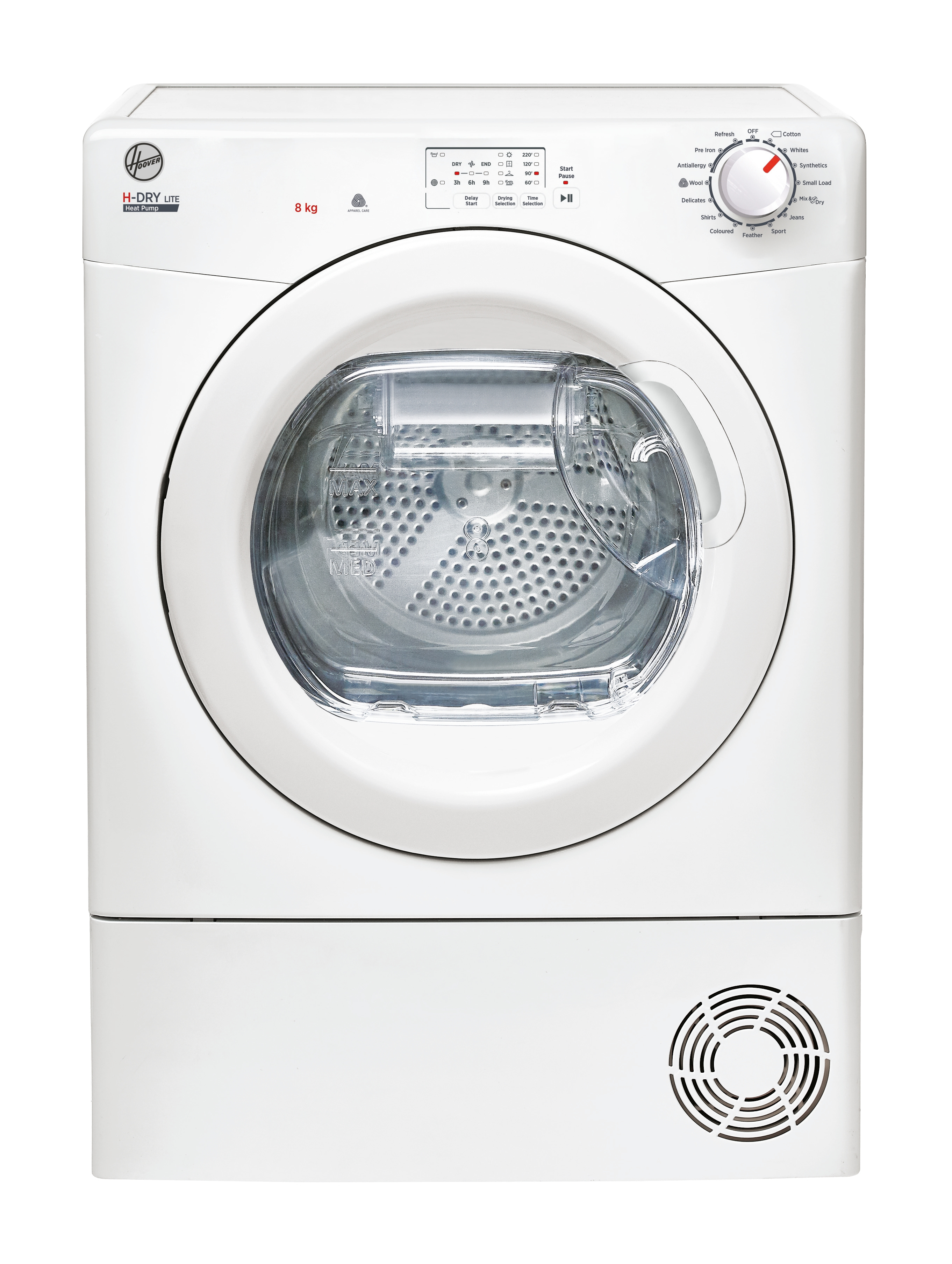 Hoover H-Dry 300 HLE H8A1LE-80 8kg Heat Pump Tumble Dryer - White