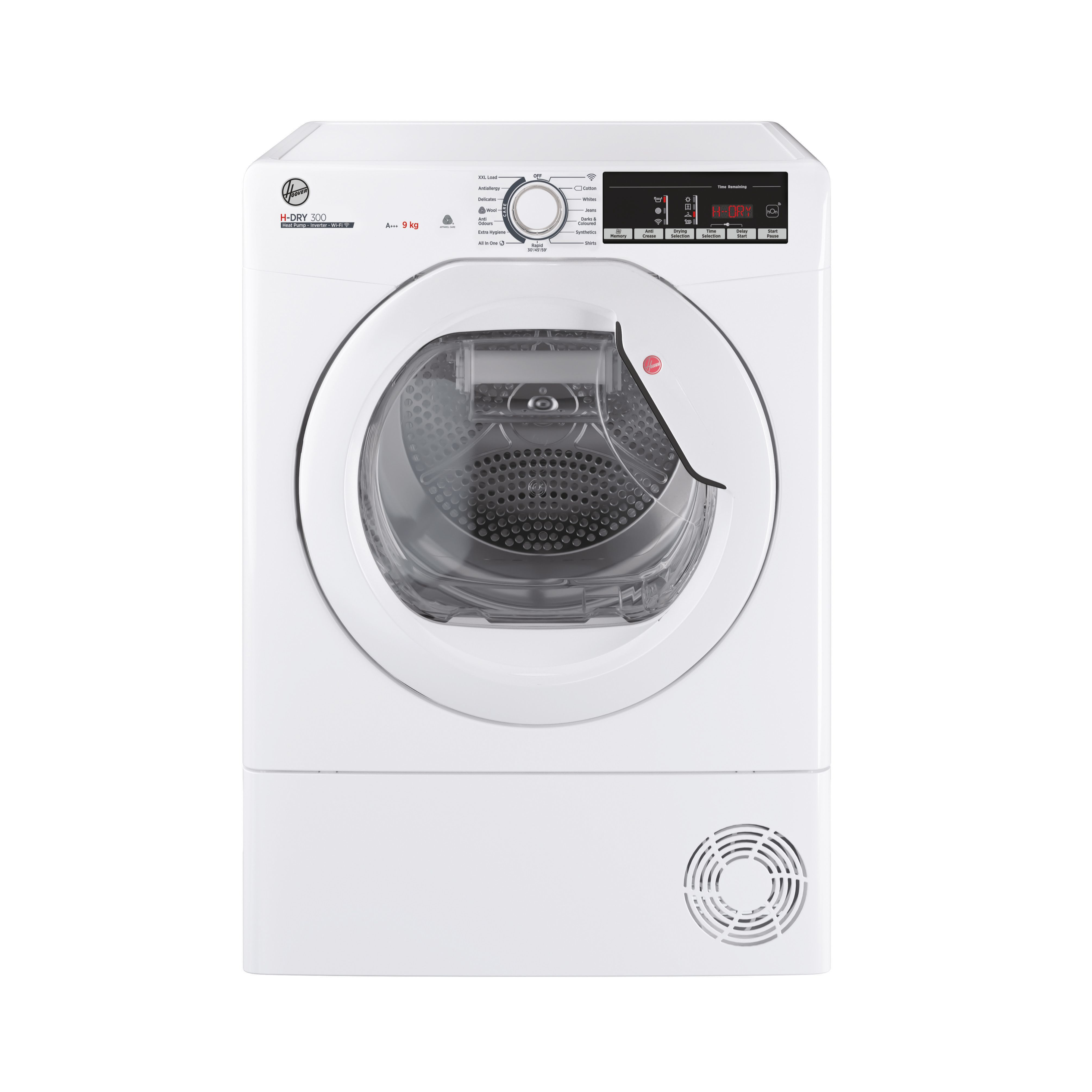 Hoover HLE H9A3TE-80/N WiFi-enabled 9kg Heat Pump Tumble Dryer - White
