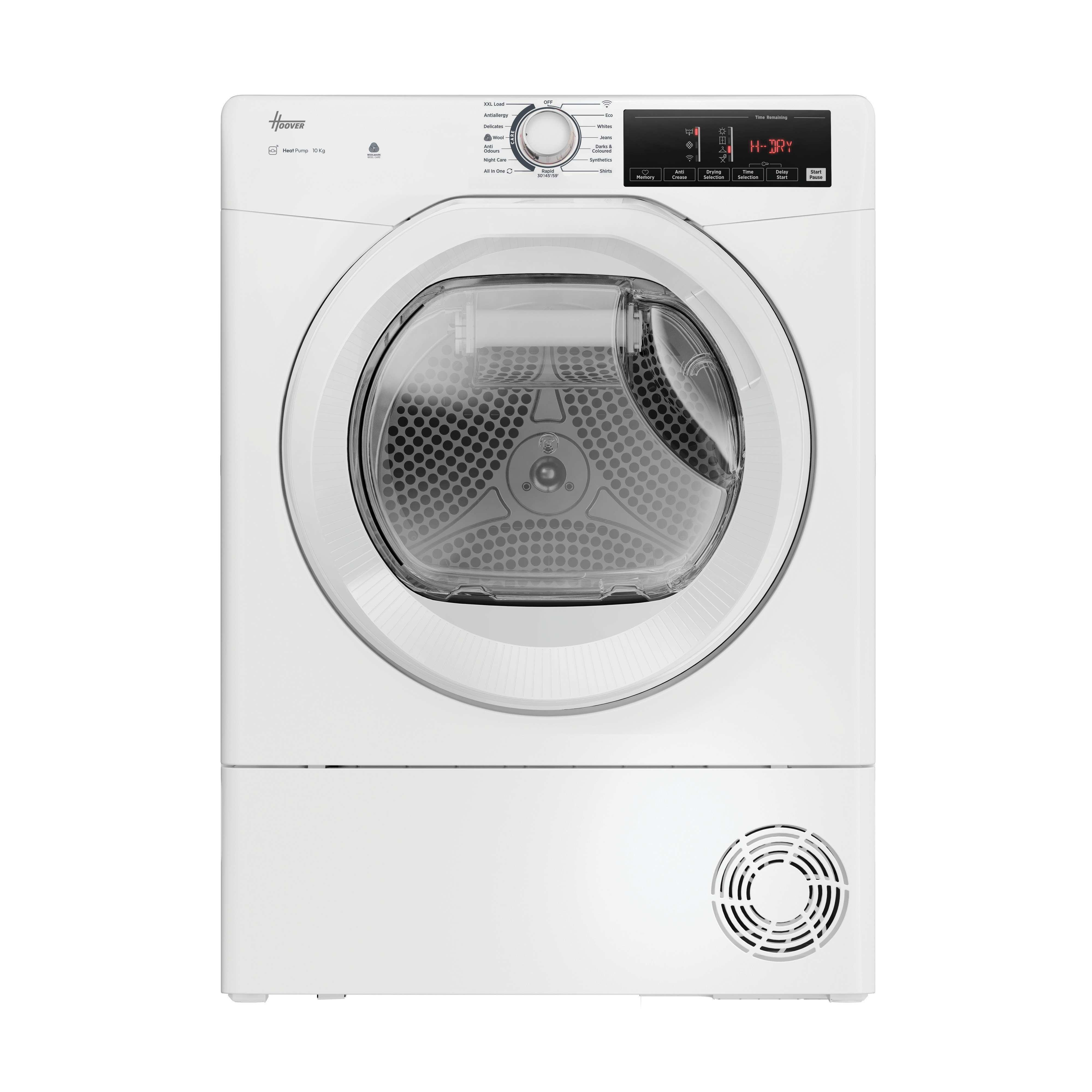  Hoover H-Dry 350 HRE H10N2TE-80 WiFi-enabled 10kg Heat Pump Tumble Dryer - White