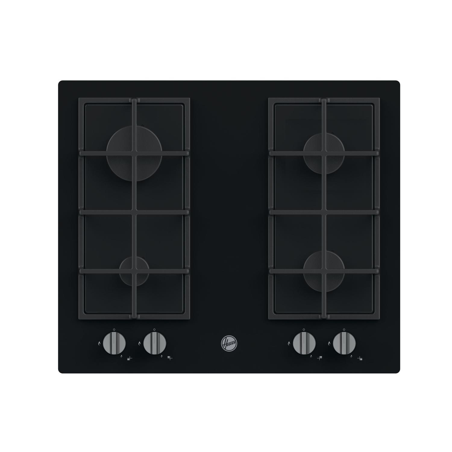 Hoover HVG6K3B 60cm Gas Hob - Black