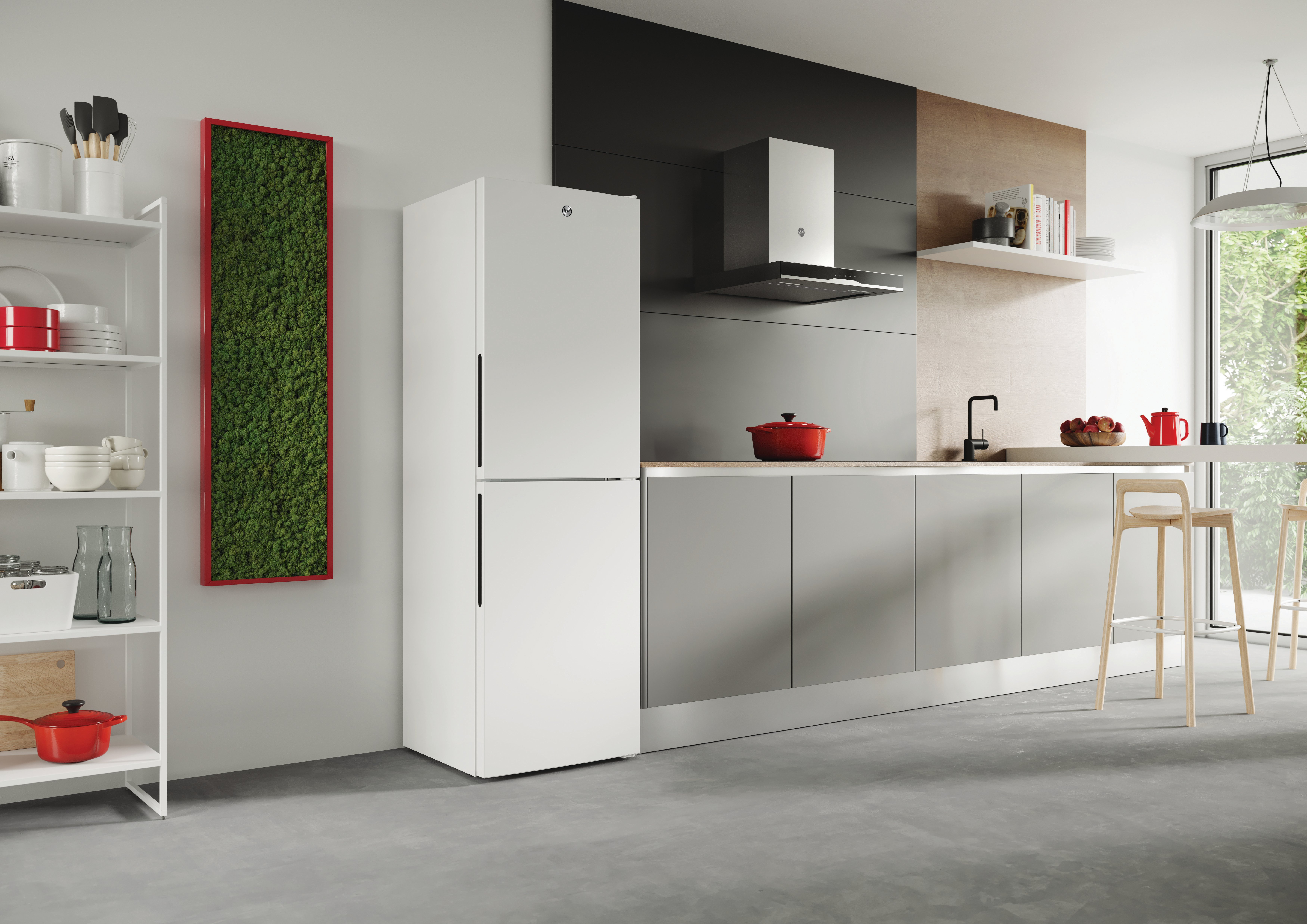 Hoover HVT3CLECKIHW 54.5cm 50/50 Low Frost Fridge Freezer - White