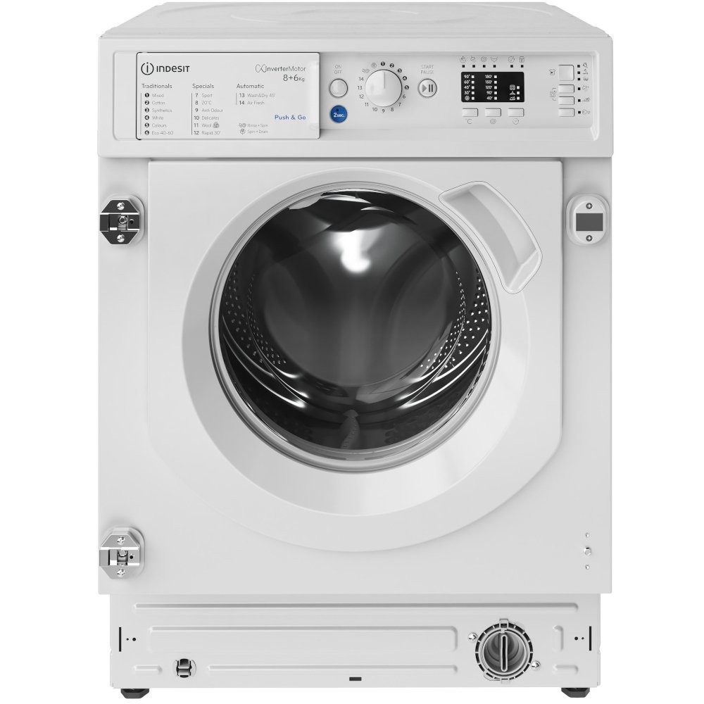Indesit BIWDIL861485 8kg/6kg 1400 Spin Integrated Washer Dryer - White 