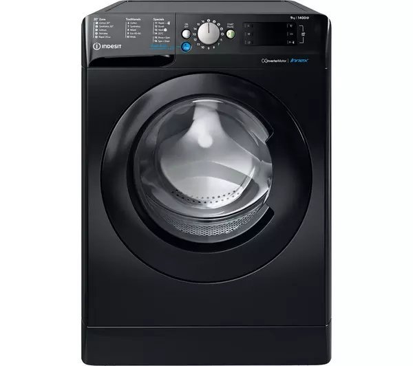 Indesit BWE91496X 9kg 1400 Spin Washing Machine - Black