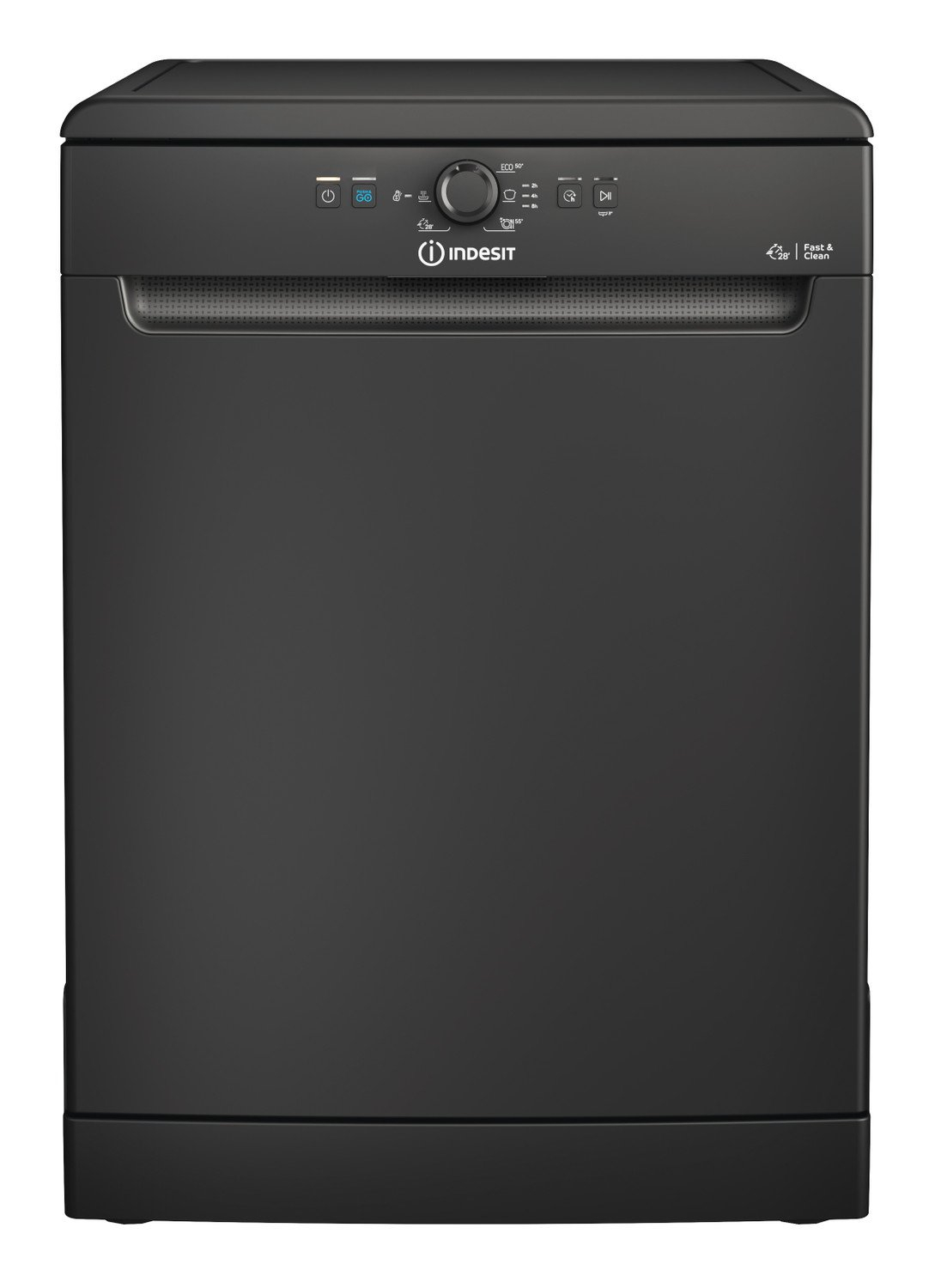 Indesit D2FHK26BUK 60cm Dishwasher - Black - 14 Place Setting