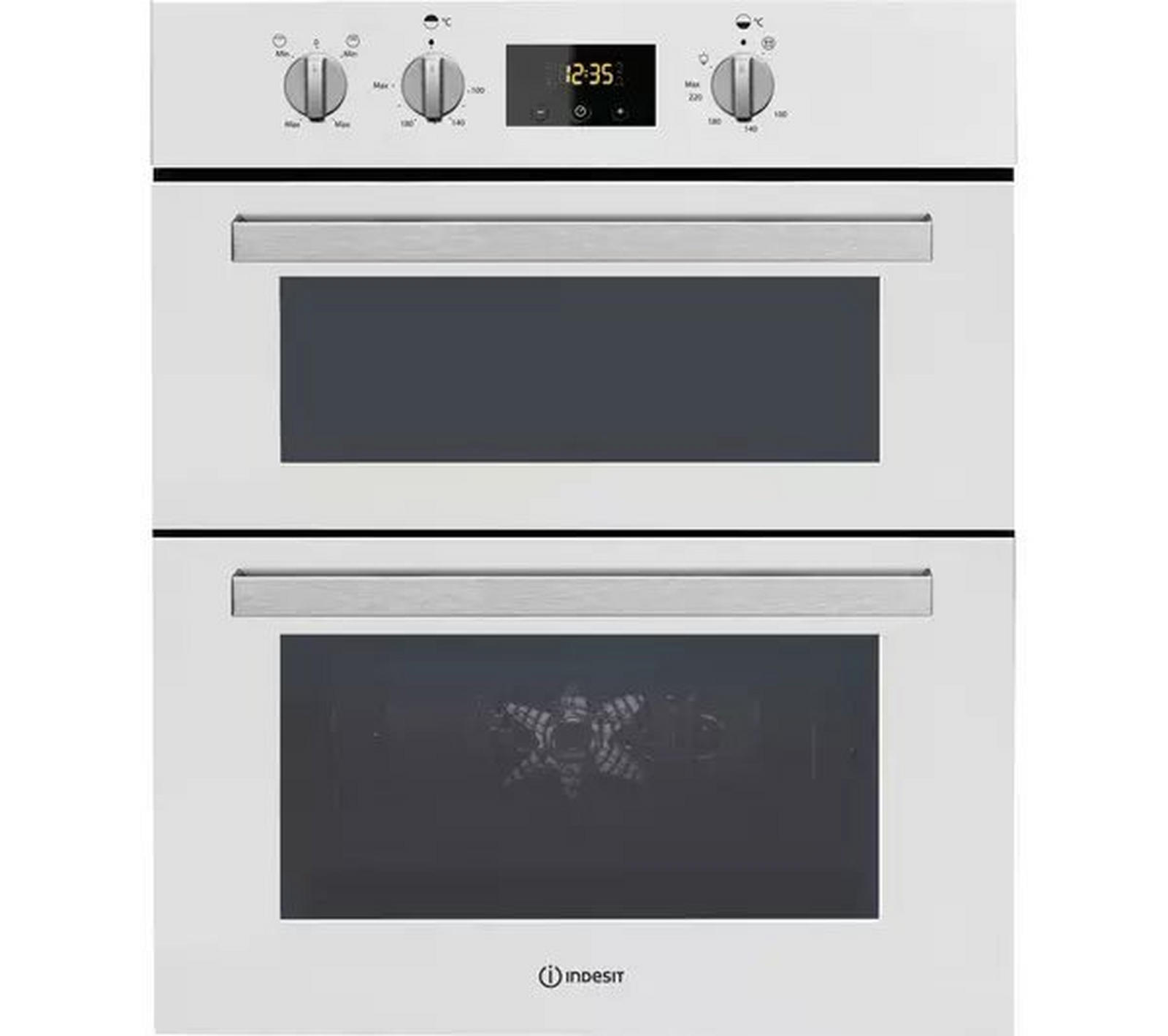 Indesit IDU6340 59.5cm Built-under Electric Double Oven - White