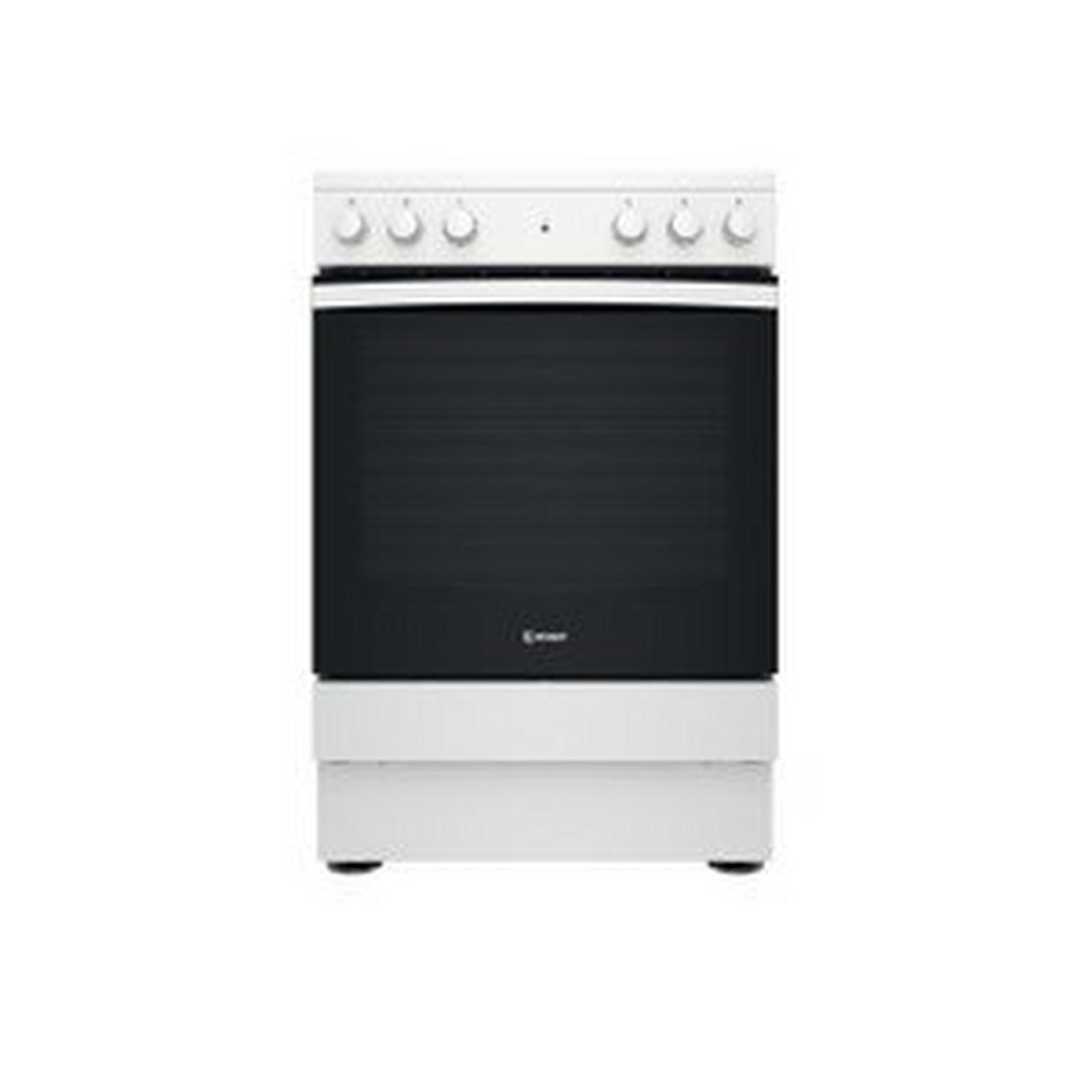 Indesit IS67V5KHW 60cm Single Oven Electric Cooker with Ceramic Hob - White