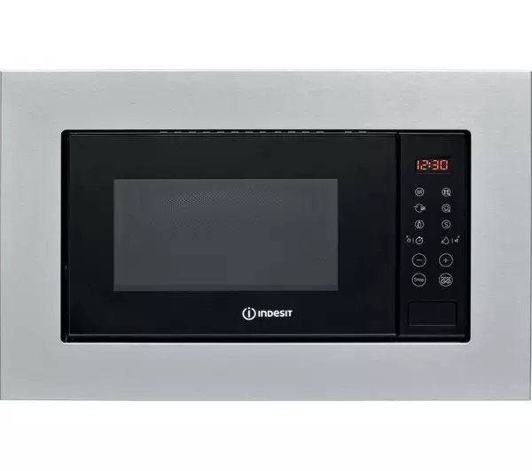 Indesit Push&Go MWI120GX Built In Microwave with Grill - Stainless Steel