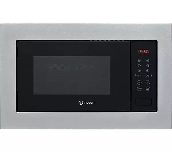Indesit Push&Go MWI125GX Built In Microwave with Grill - Stainless Steel