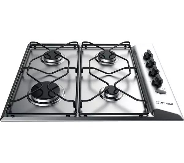 Indesit  Aria PAA642IXI 58cm Gas Hob - Silver