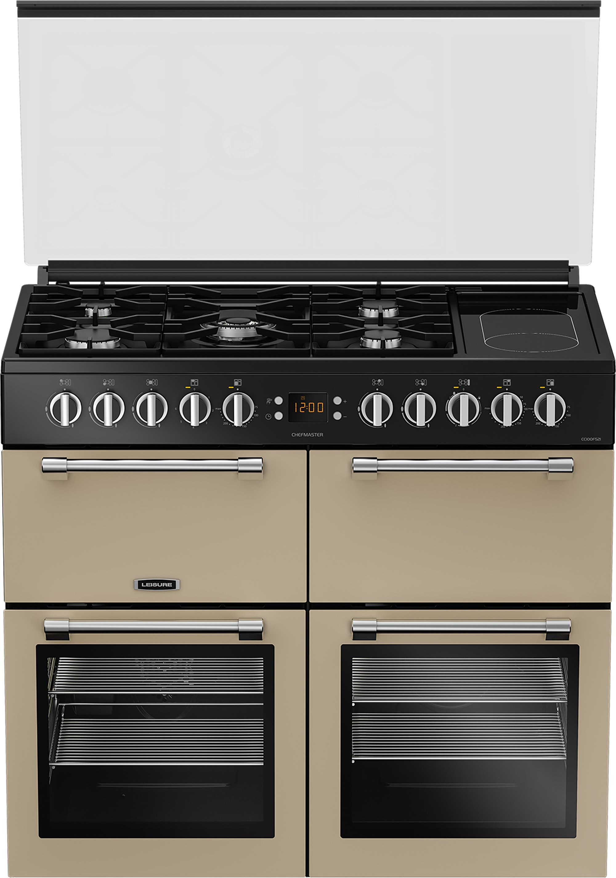 Leisure CC100F521C 100cm Dual Fuel Rangecooker with Triple Oven and Gas Hob - Cream