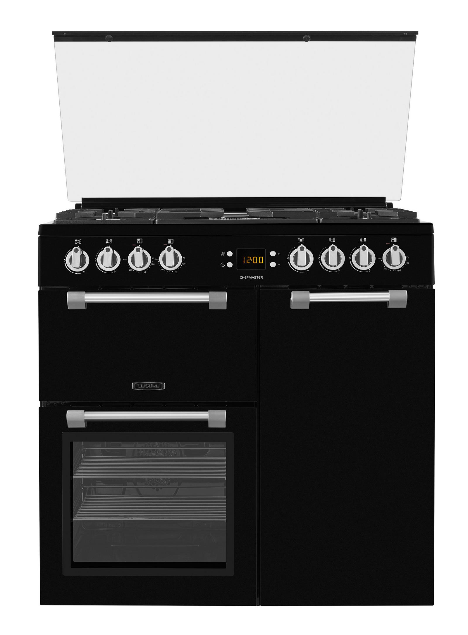 Leisure CC90F531K 90cm Dual Fuel Rangecooker with Triple Oven and Gas Hob - Black
