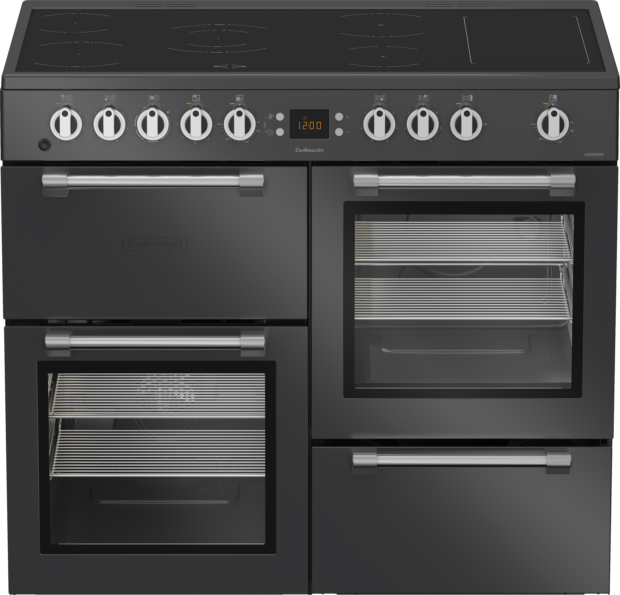 Leisure CK100C210T 100cm Electric Range Cooker with Five Ceramic Zones - Anthracite