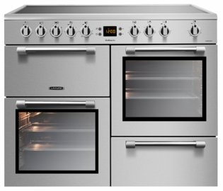 Leisure CK100C210X 100cm Electric Rangecooker with Double Oven and Ceramic Hob - Stainless Steel