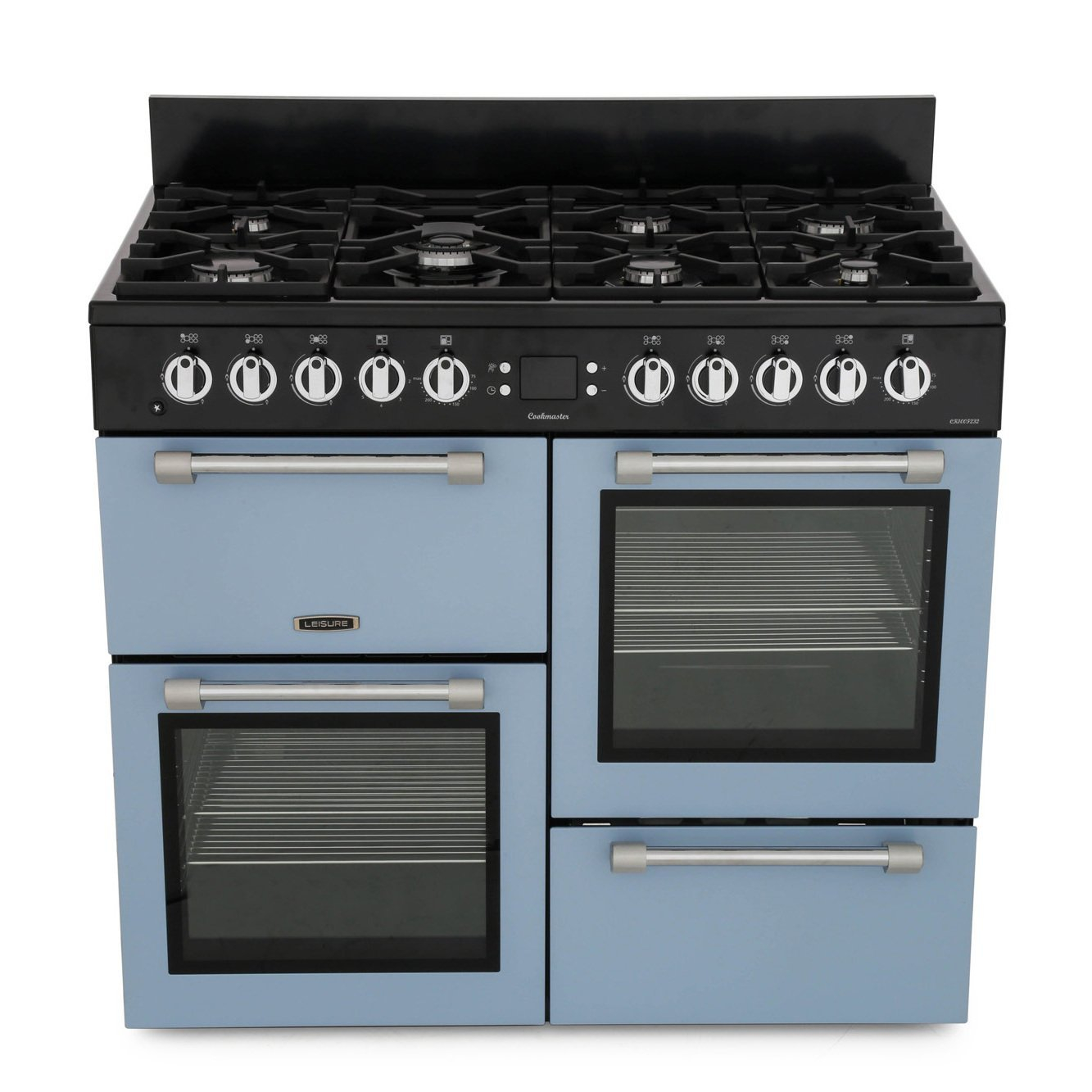 Leisure CK100F232B 100cm Dual Fuel Range Cooker with Seven Gas Burners - Blue